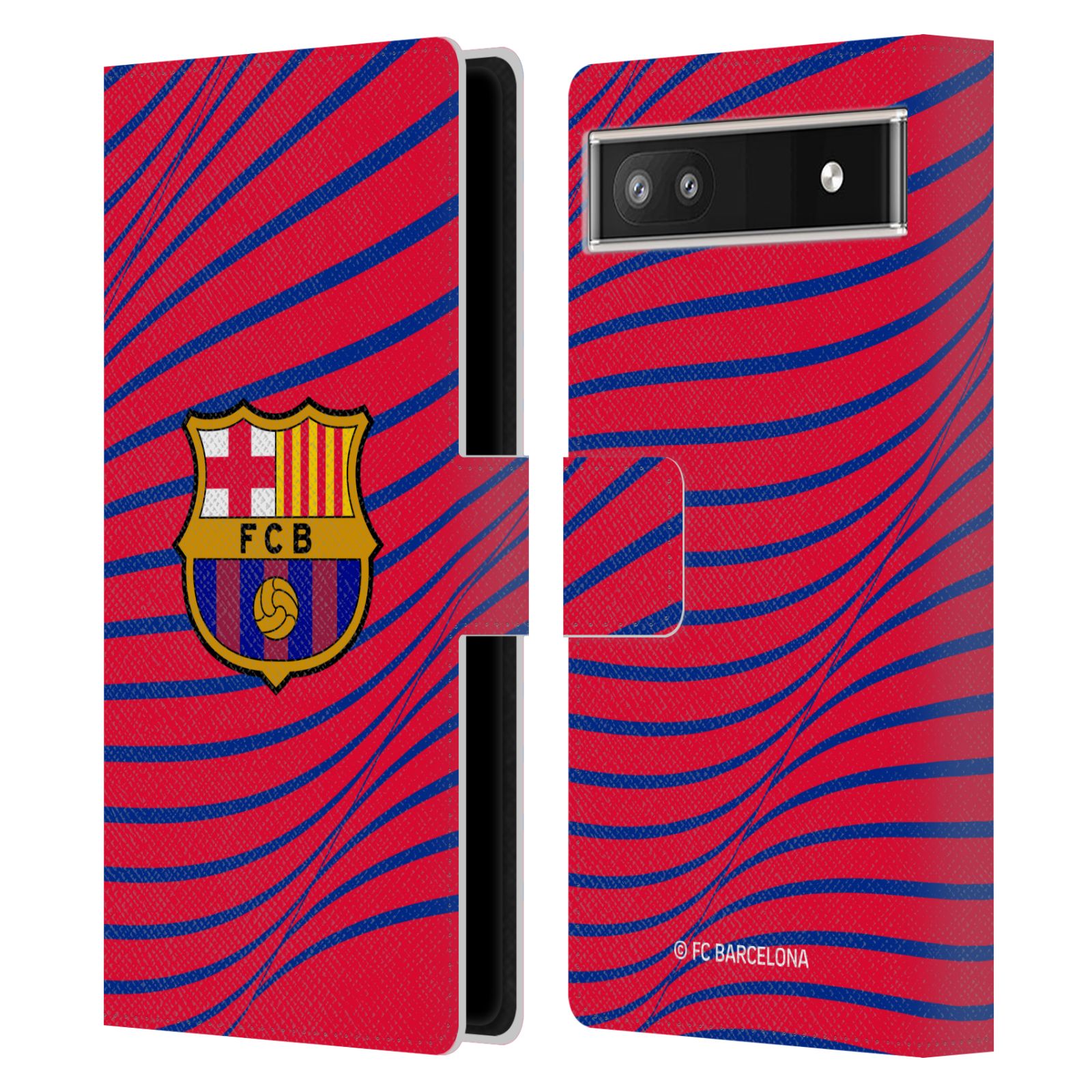 Pouzdro na mobil Google Pixel 6A  - HEAD CASE - FC Barcelona - Grafická textura logo