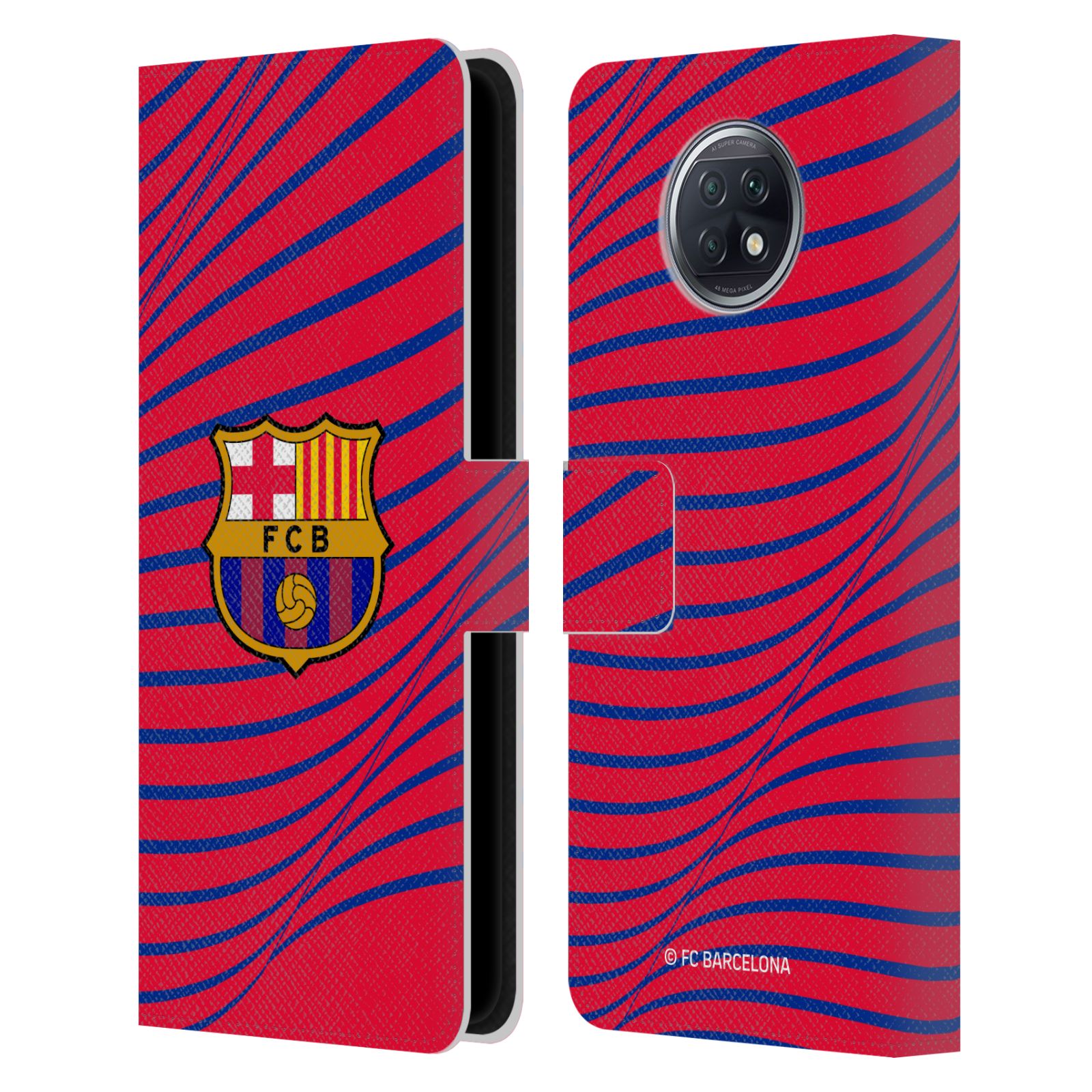 Pouzdro na mobil Xiaomi Redmi Note 9T - HEAD CASE - FC Barcelona - Grafická textura logo