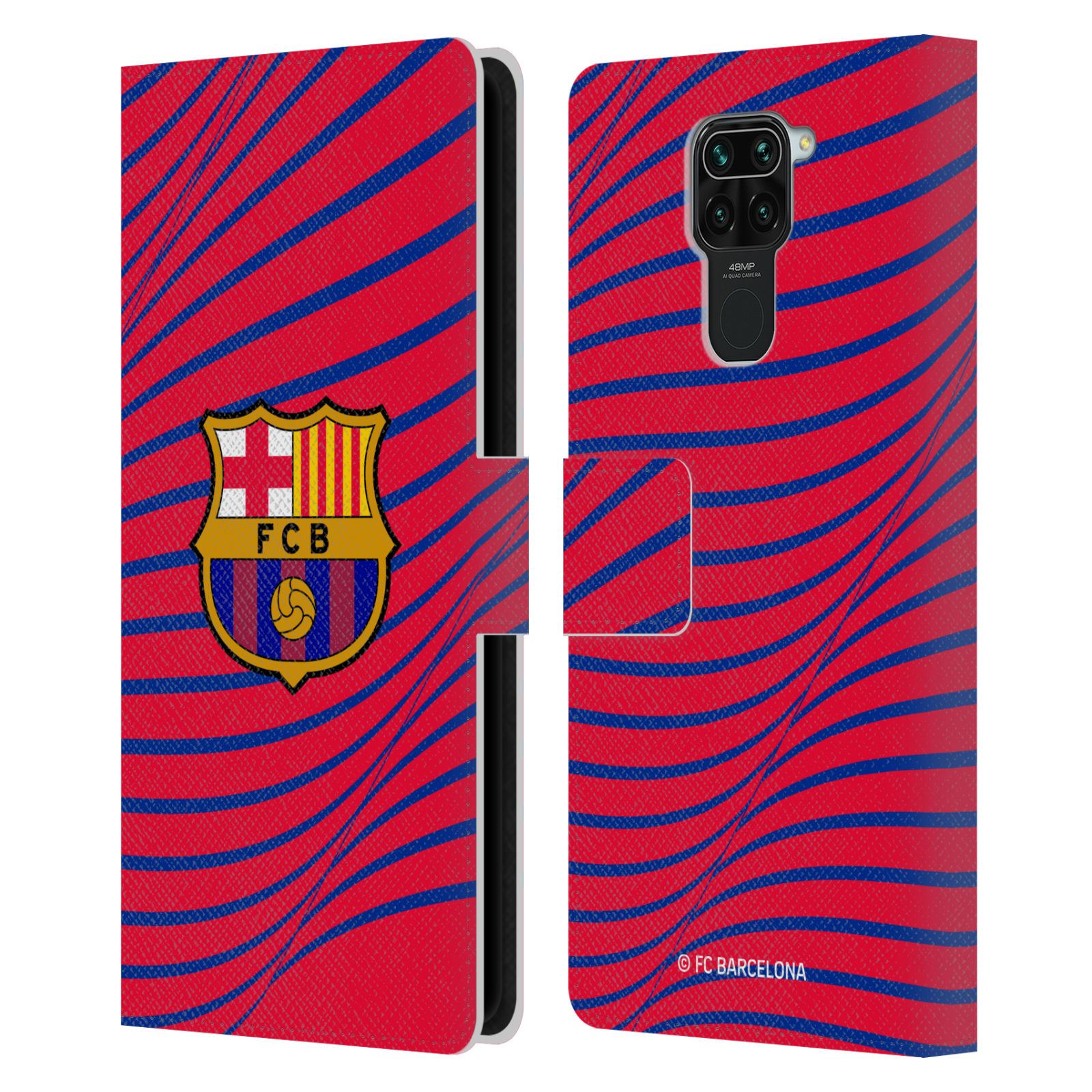 Pouzdro na mobil Xiaomi Redmi Note 9  - HEAD CASE - FC Barcelona - Grafická textura logo