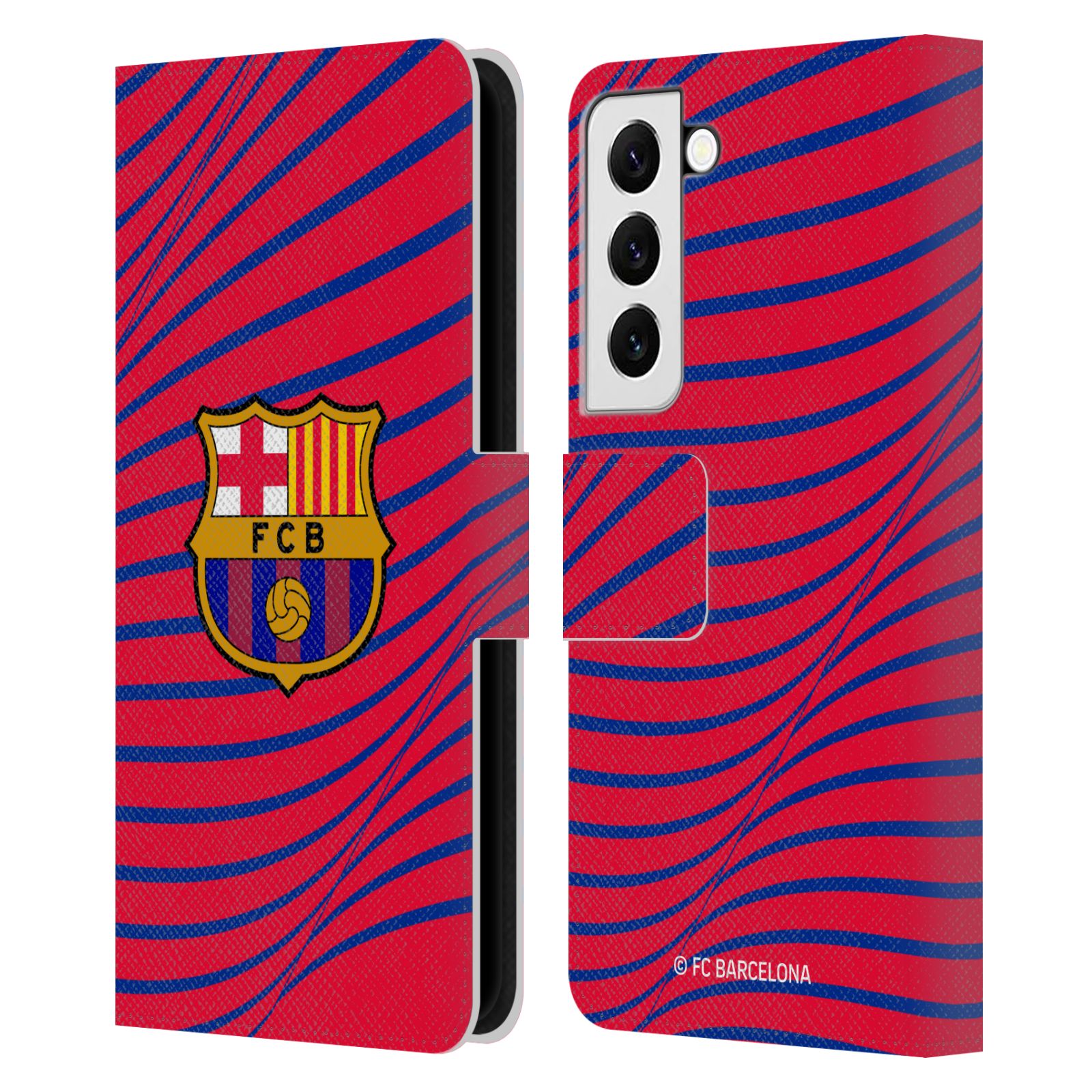 Pouzdro na mobil Samsung Galaxy S22 5G - HEAD CASE - FC Barcelona - Grafická textura logo