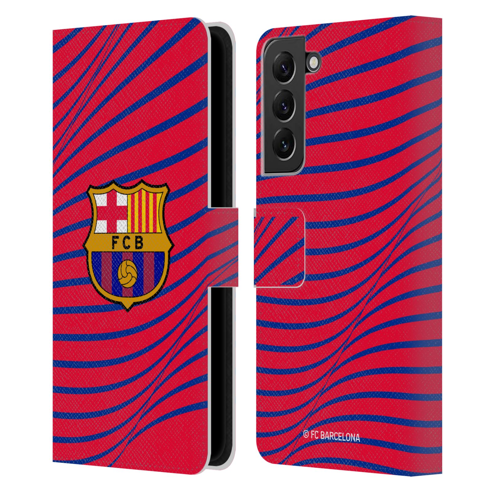 Pouzdro na mobil Samsung Galaxy S22+ 5G - HEAD CASE - FC Barcelona - Grafická textura logo