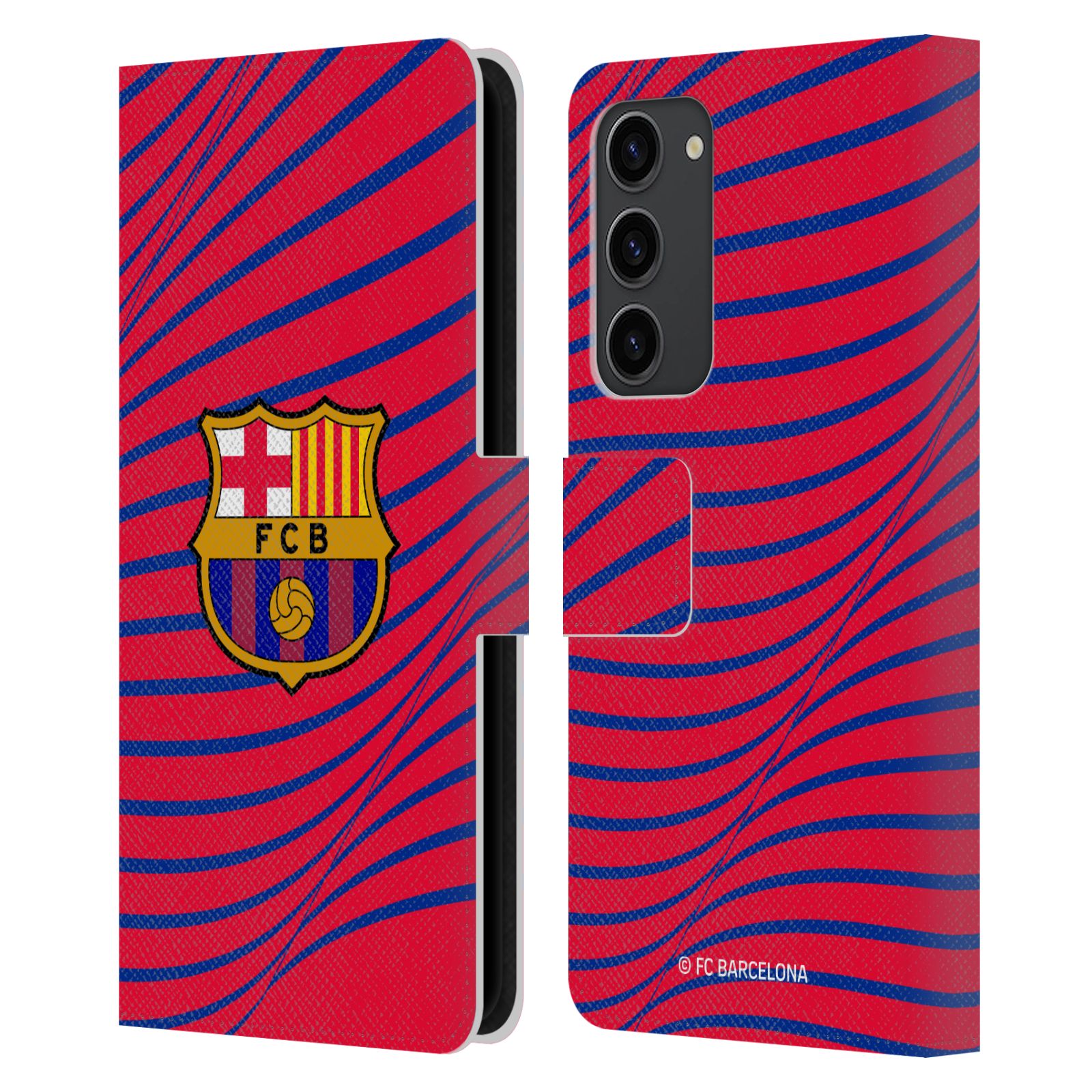 Pouzdro na mobil Samsung Galaxy S23+ 5G - HEAD CASE - FC Barcelona - Grafická textura logo