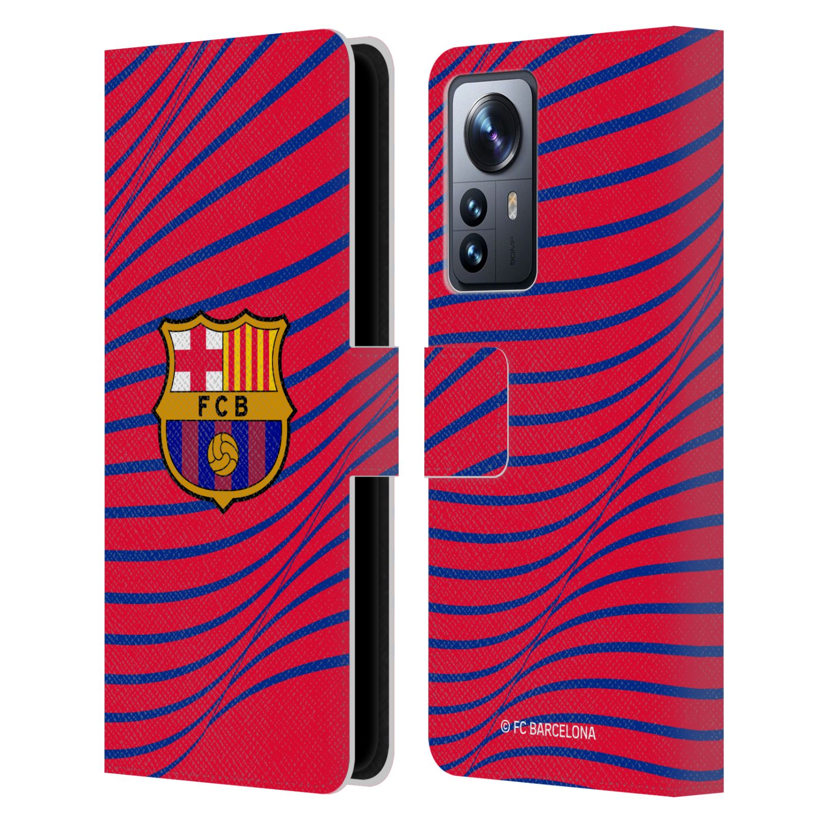 Pouzdro na mobil Xiaomi 12 PRO - HEAD CASE - FC Barcelona - Grafická textura logo