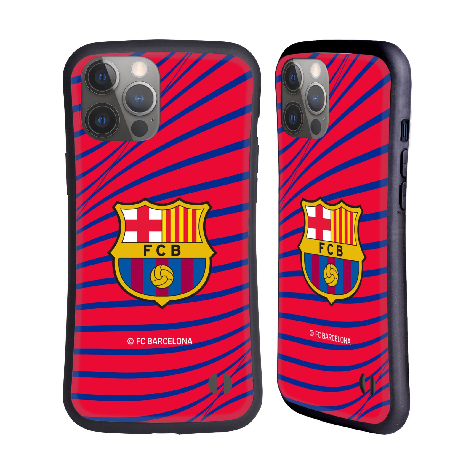Odolný zadní obal pro mobil Apple iPhone 14 PRO MAX - HEAD CASE - FC Barcelona - Červená textura velký znak