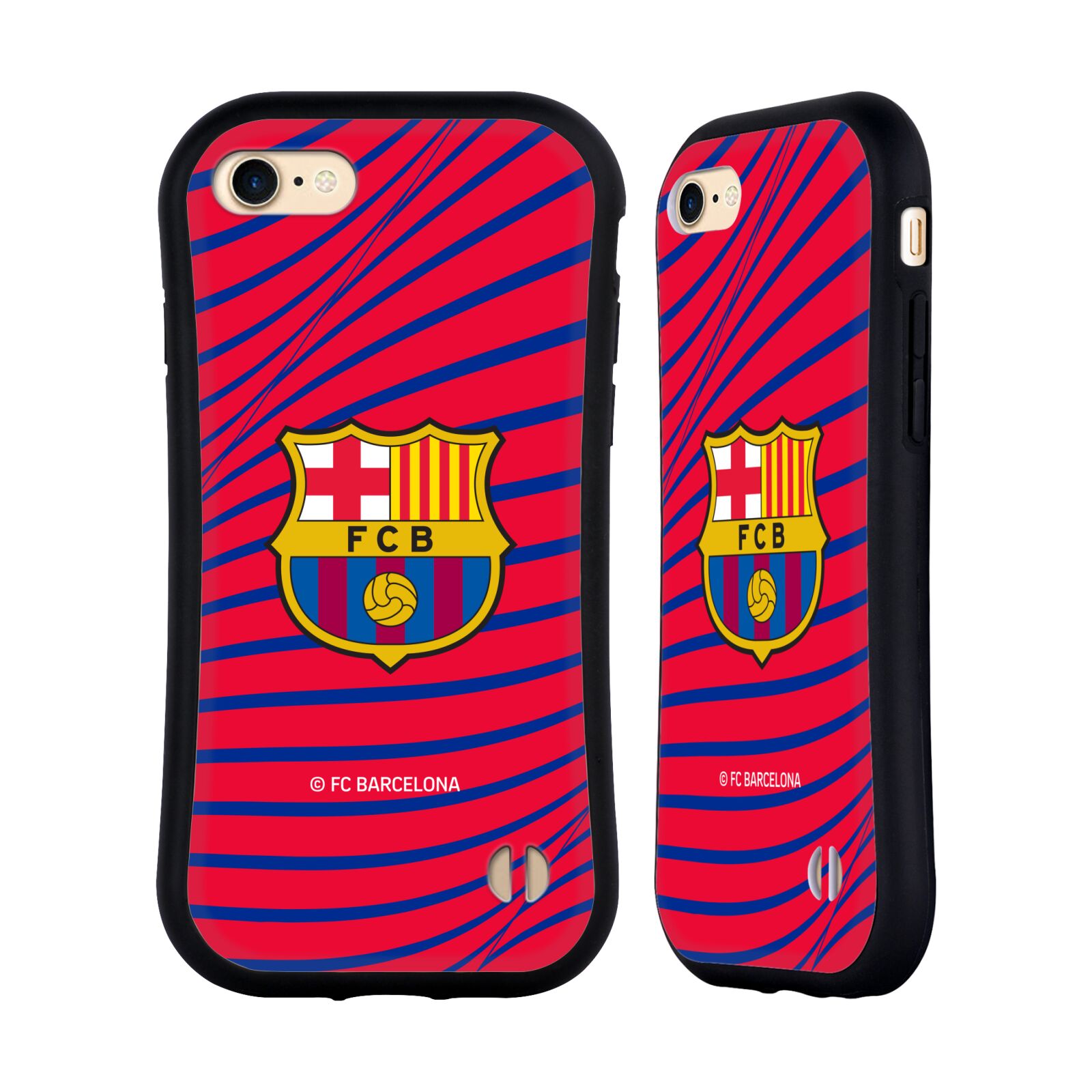 Odolný zadní obal pro mobil Apple Iphone 7/8/SE2020 - HEAD CASE - FC Barcelona - Červená textura velký znak