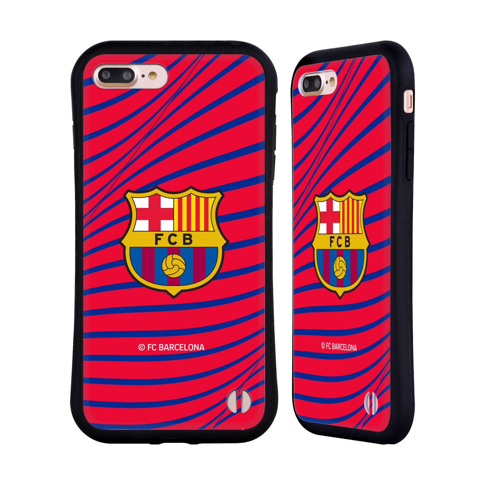 Odolný zadní obal pro mobil Apple Iphone 7+ /  8+ - HEAD CASE - FC Barcelona - Červená textura velký znak