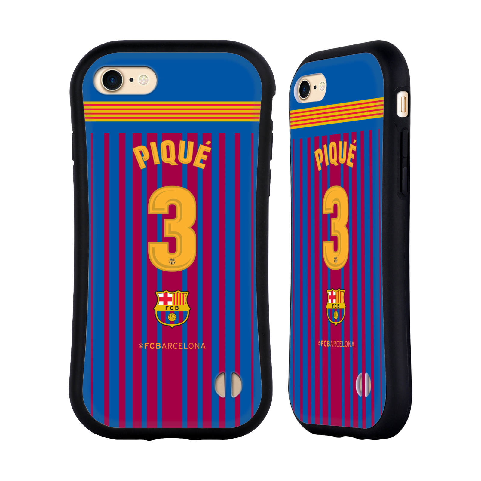 HEAD CASE odolný obal na mobil Apple Iphone 8 Fotbalový klub FC BARCELONA domací dres Piqué