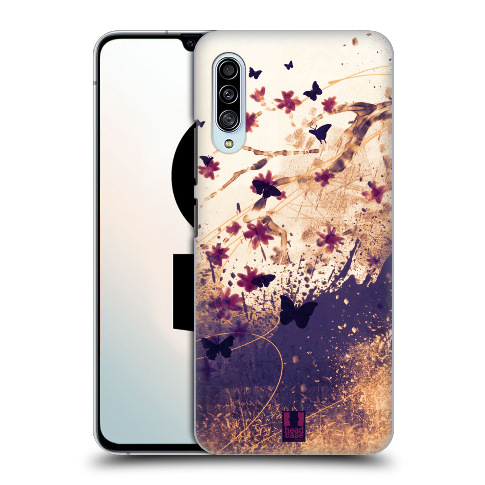 Zadní obal pro mobil Samsung Galaxy A90 5G - HEAD CASE - Barevné květy a motýlci