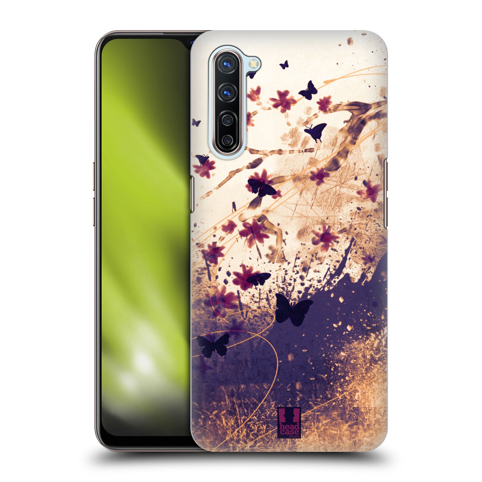 Zadní obal pro mobil Oppo Find X2 LITE - HEAD CASE - Barevné květy a motýlci