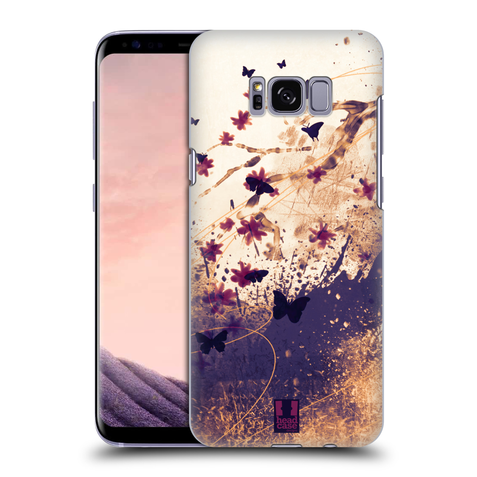 Zadní obal pro mobil Samsung Galaxy S8 - HEAD CASE - Barevné květy a motýlci