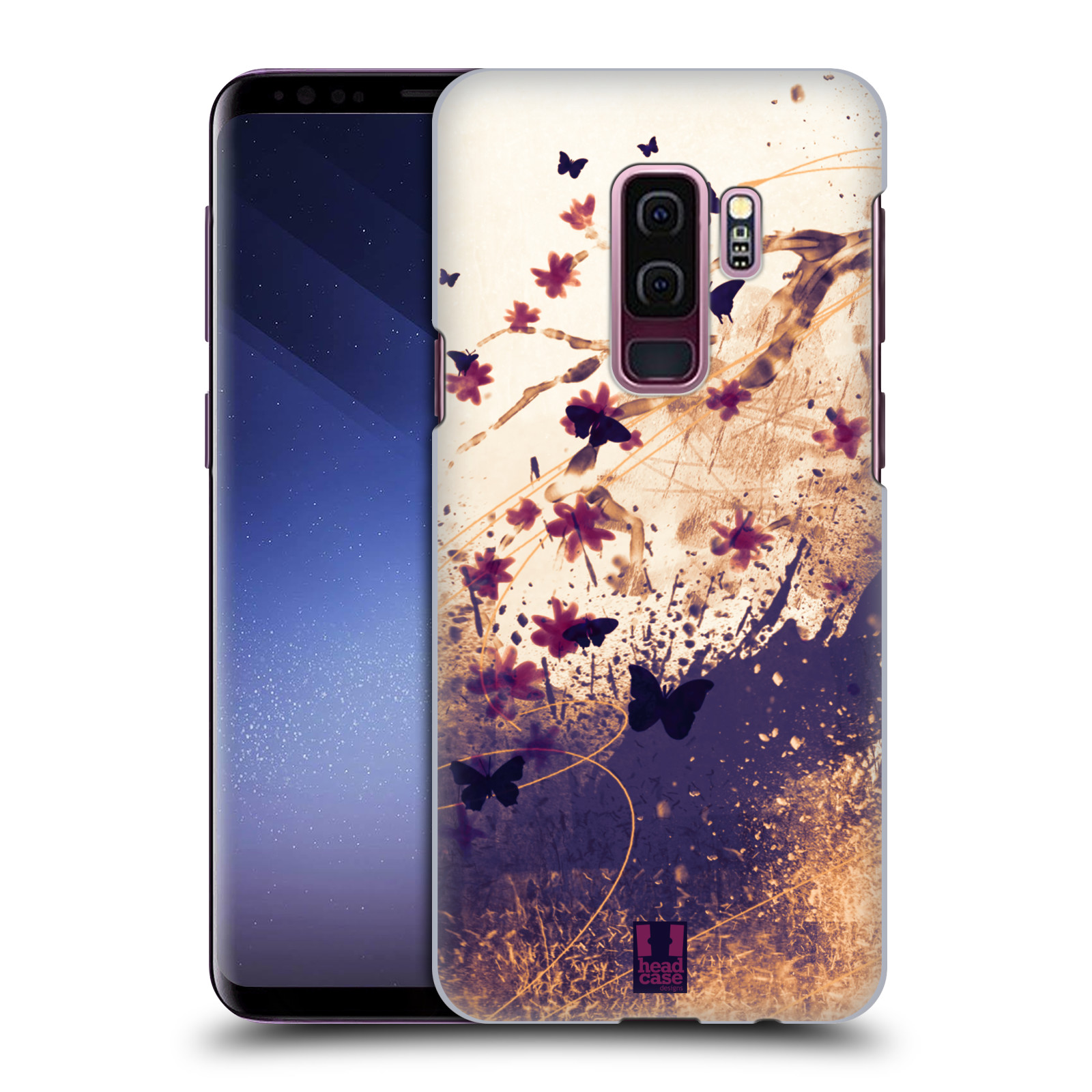 Zadní obal pro mobil Samsung Galaxy S9 PLUS - HEAD CASE - Barevné květy a motýlci