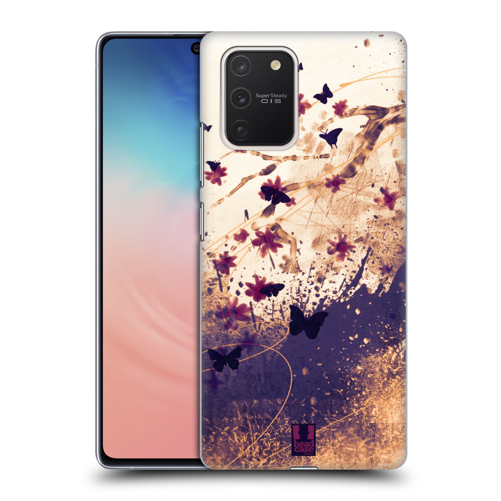 Zadní obal pro mobil Samsung Galaxy S10 LITE - HEAD CASE - Barevné květy a motýlci