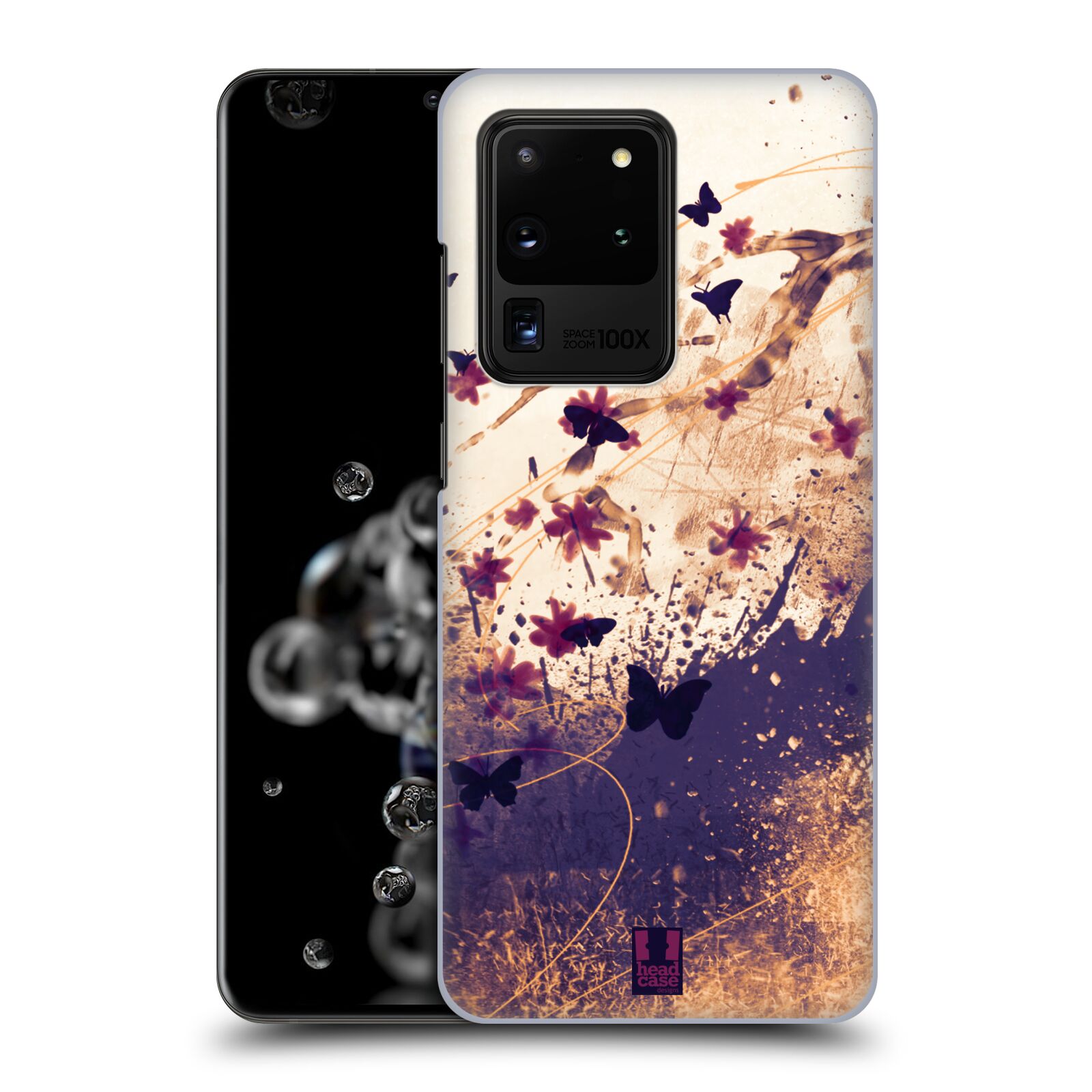 Zadní obal pro mobil Samsung Galaxy S20 ULTRA - HEAD CASE - Barevné květy a motýlci