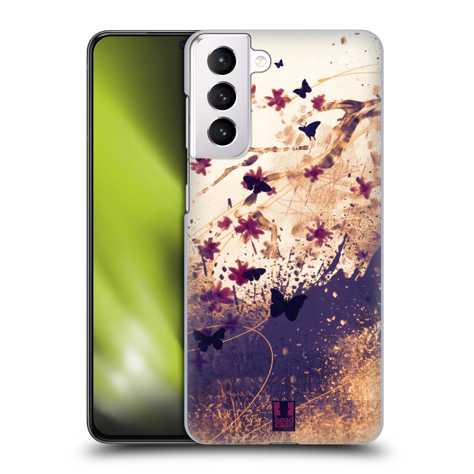 Zadní obal pro mobil Samsung Galaxy S21+ / S21+ 5G - HEAD CASE - Barevné květy a motýlci