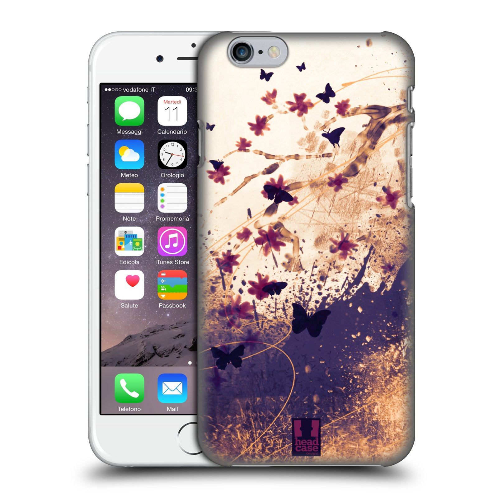 Zadní obal pro mobil Apple Iphone 6/6S - HEAD CASE - Barevné květy a motýlci