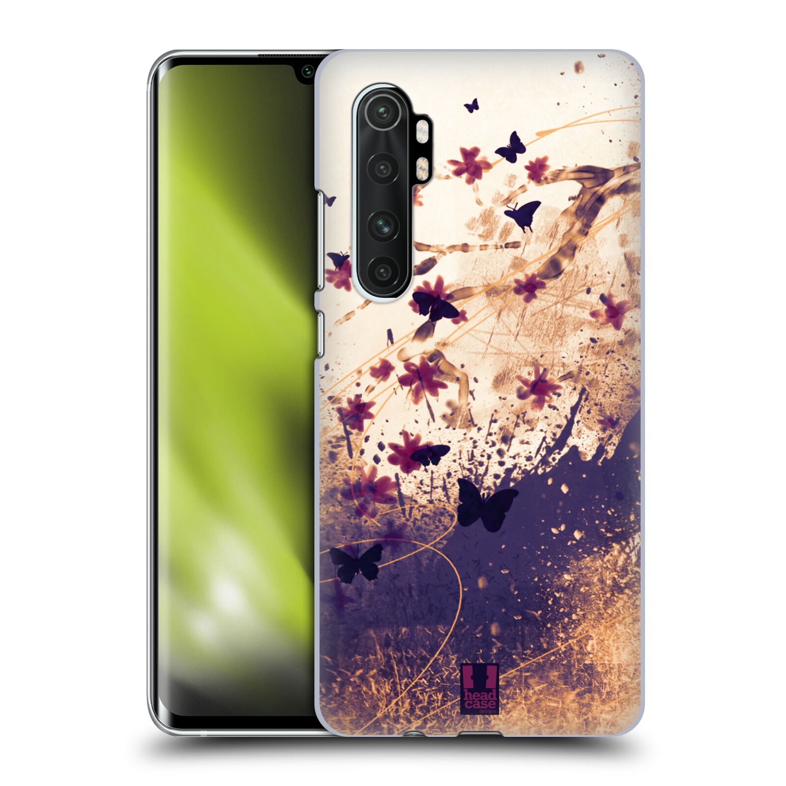 Zadní obal pro mobil Xiaomi Mi Note 10 LITE - HEAD CASE - Barevné květy a motýlci