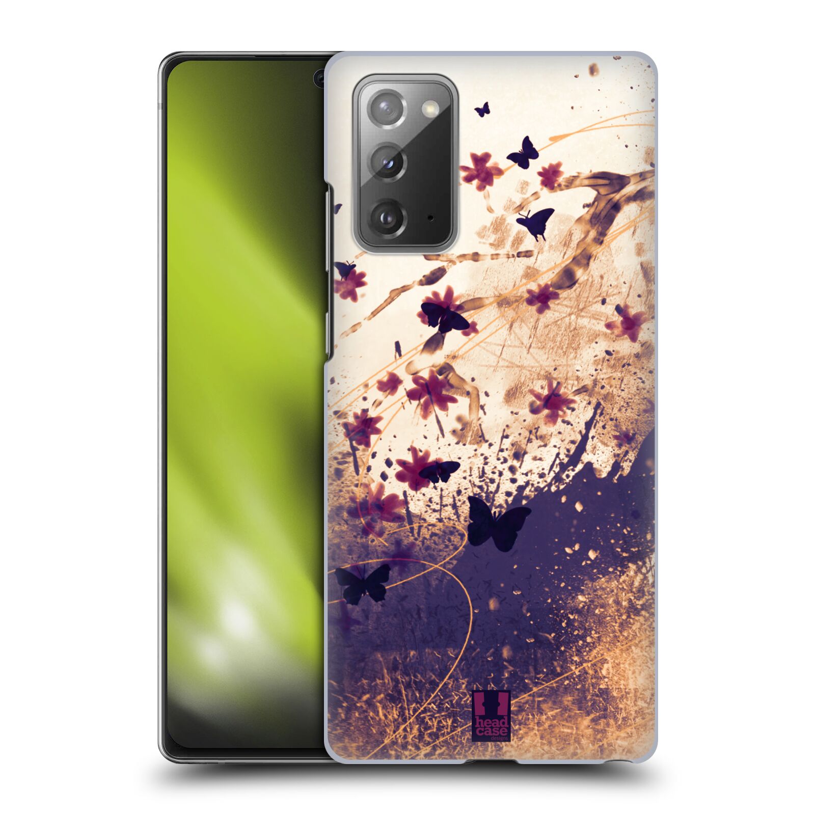 Zadní obal pro mobil Samsung Galaxy Note 20 - HEAD CASE - Barevné květy a motýlci
