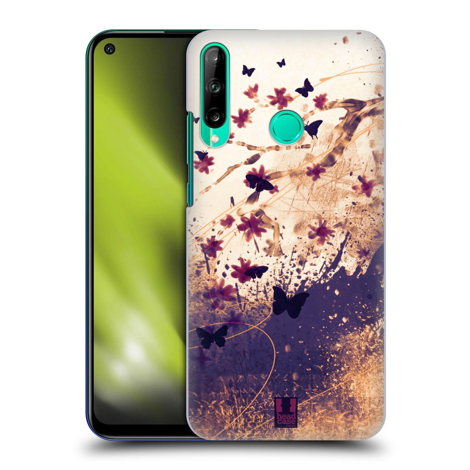 Zadní obal pro mobil Huawei P40 Lite E - HEAD CASE - Barevné květy a motýlci