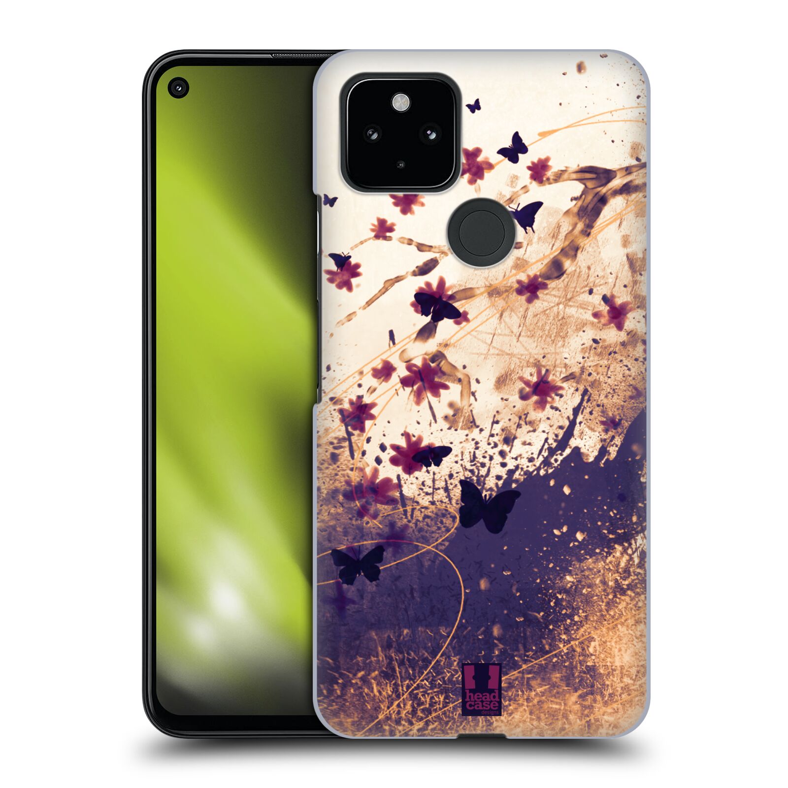 Zadní obal pro mobil Google Pixel 4a 5G - HEAD CASE - Barevné květy a motýlci