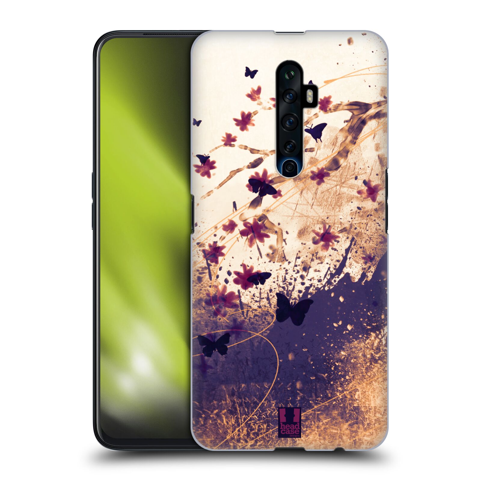 Zadní obal pro mobil Oppo Reno 2Z - HEAD CASE - Barevné květy a motýlci
