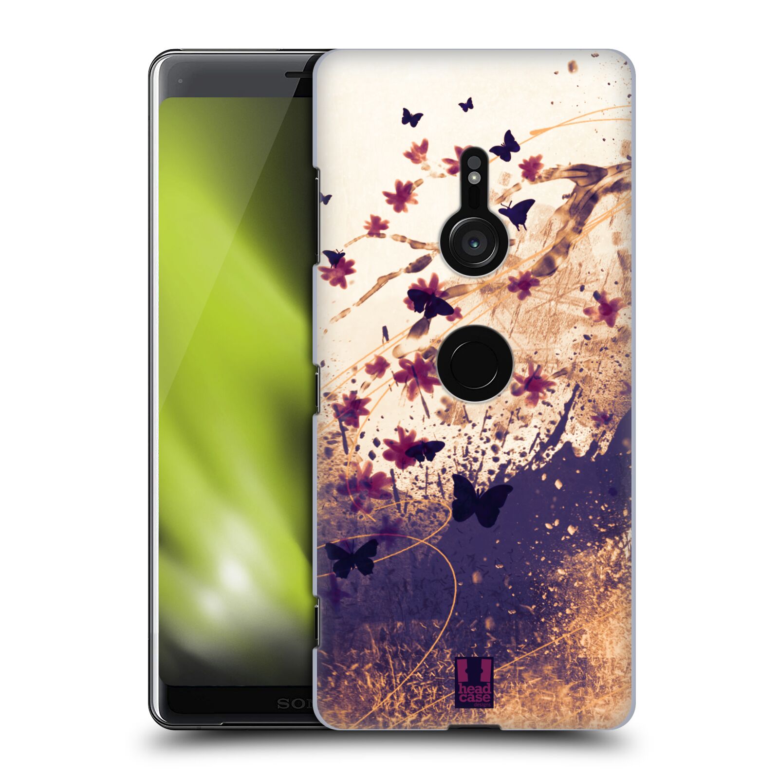 Zadní obal pro mobil Sony Xperia XZ3 - HEAD CASE - Barevné květy a motýlci