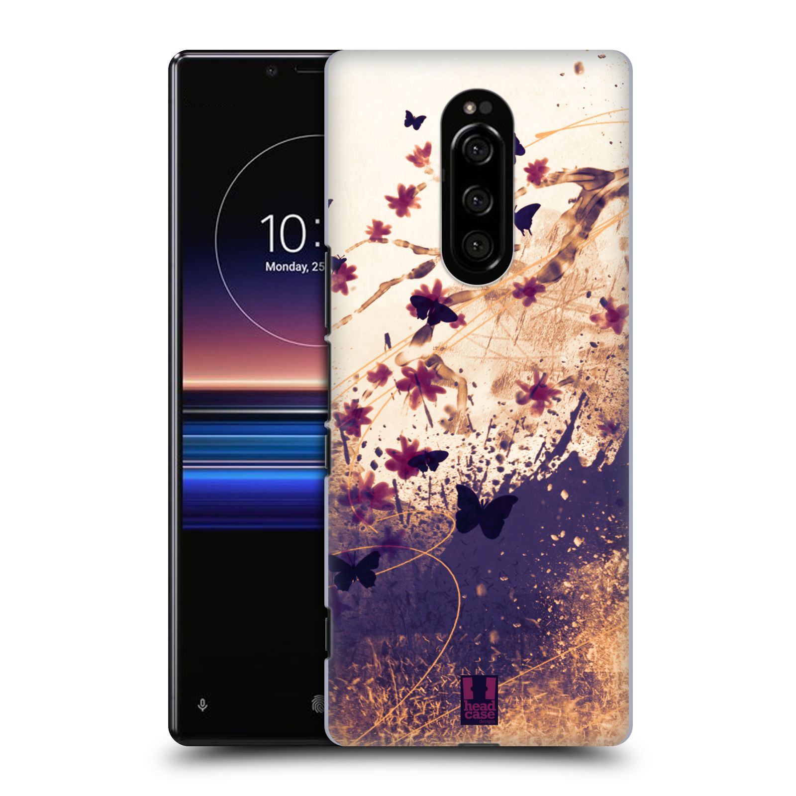 Zadní obal pro mobil Sony Xperia 1 - HEAD CASE - Barevné květy a motýlci