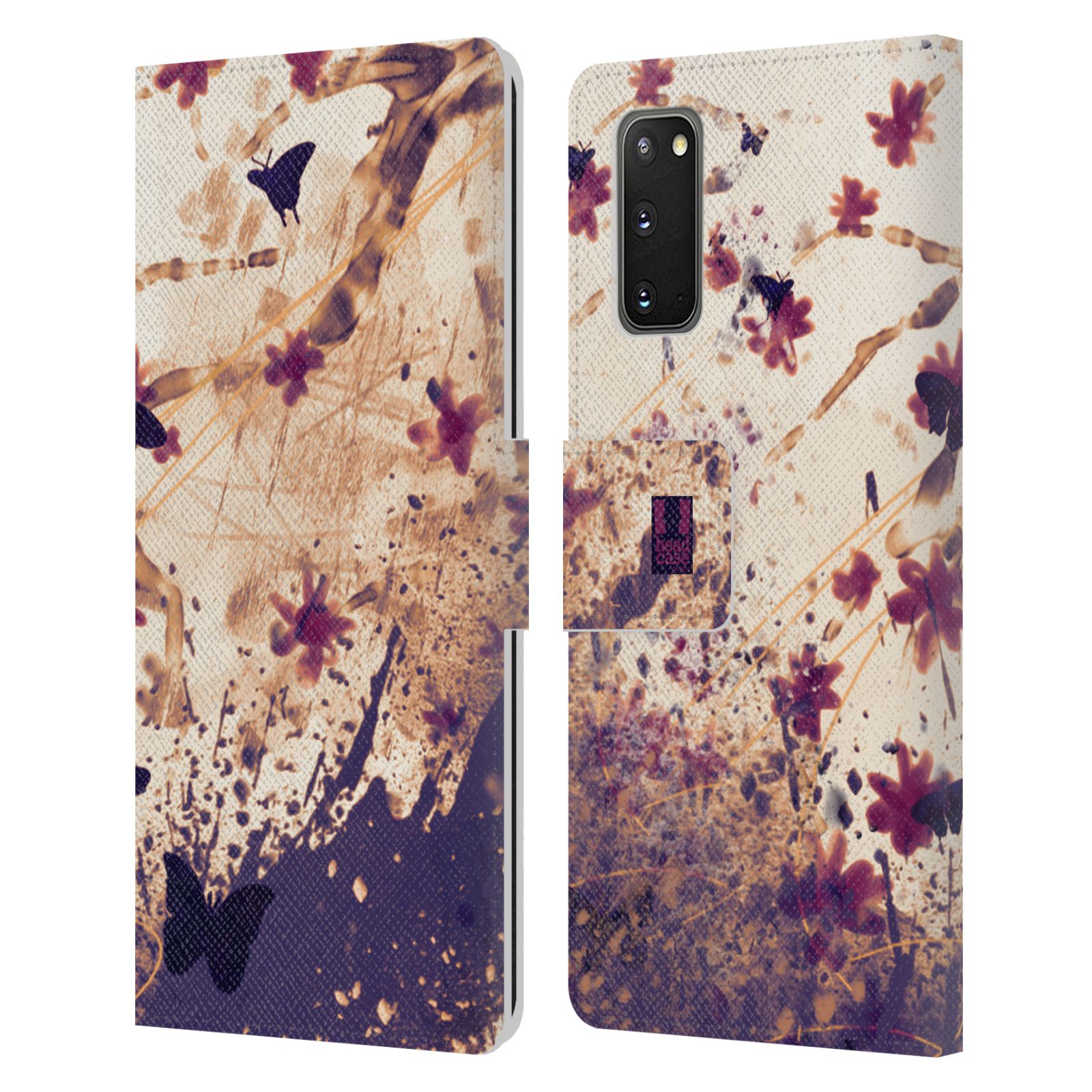 Pouzdro na mobil Samsung Galaxy S20 barevná malba květy a motýlci