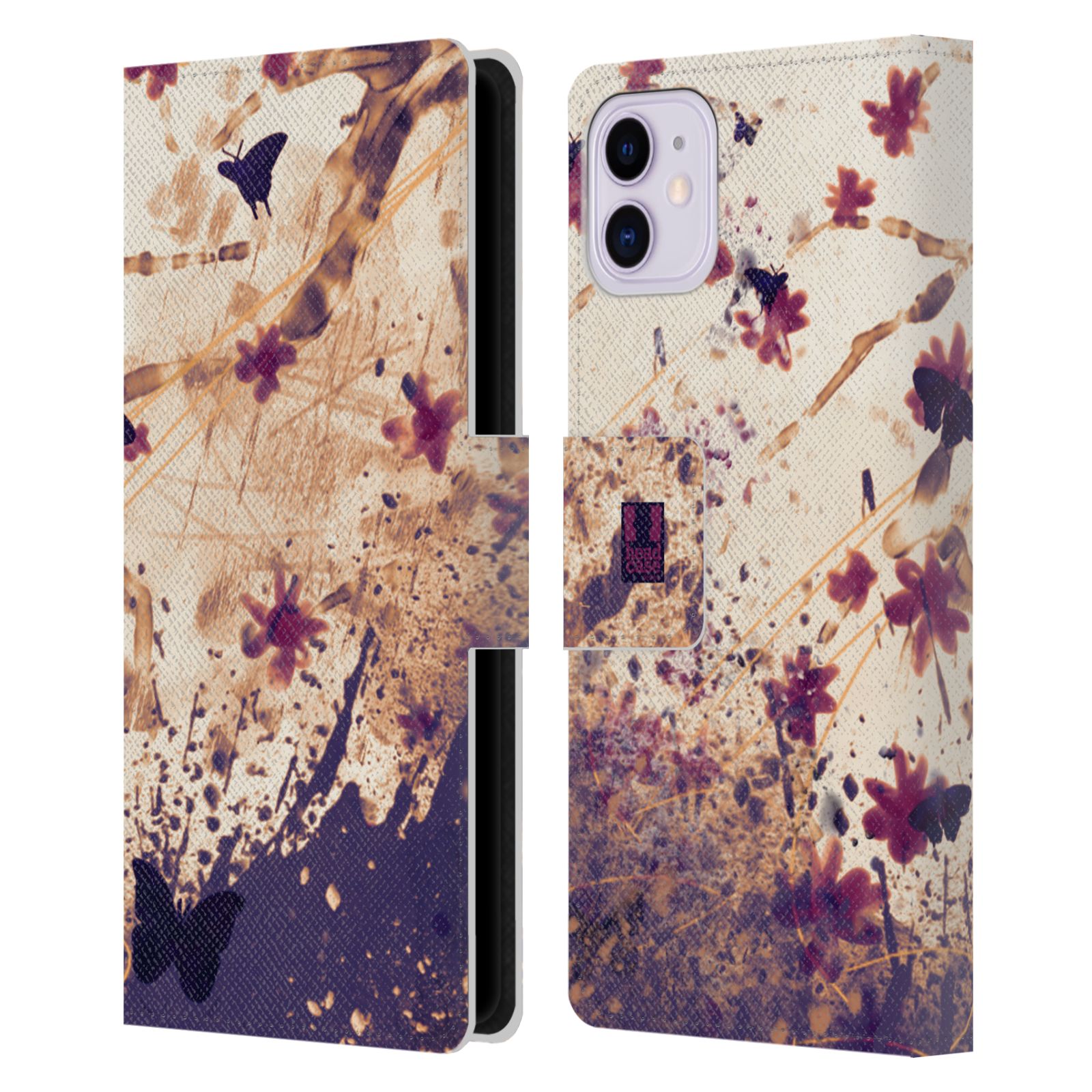 Pouzdro na mobil Apple Iphone 11 barevná malba květy a motýlci