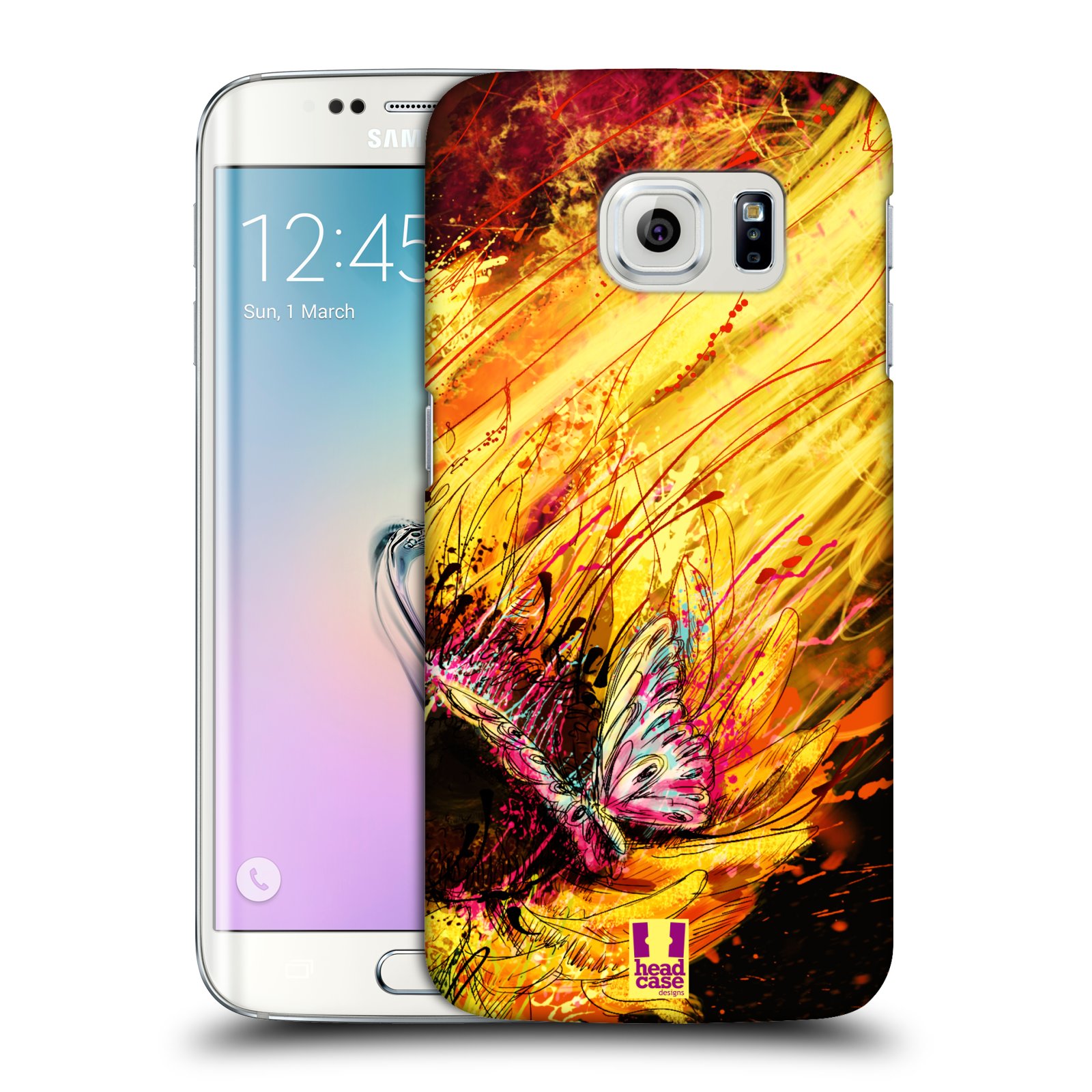 HEAD CASE plastový obal na mobil SAMSUNG Galaxy S6 EDGE (G9250, G925, G925F) vzor Kreslené barevné květiny SLUNEČNICE