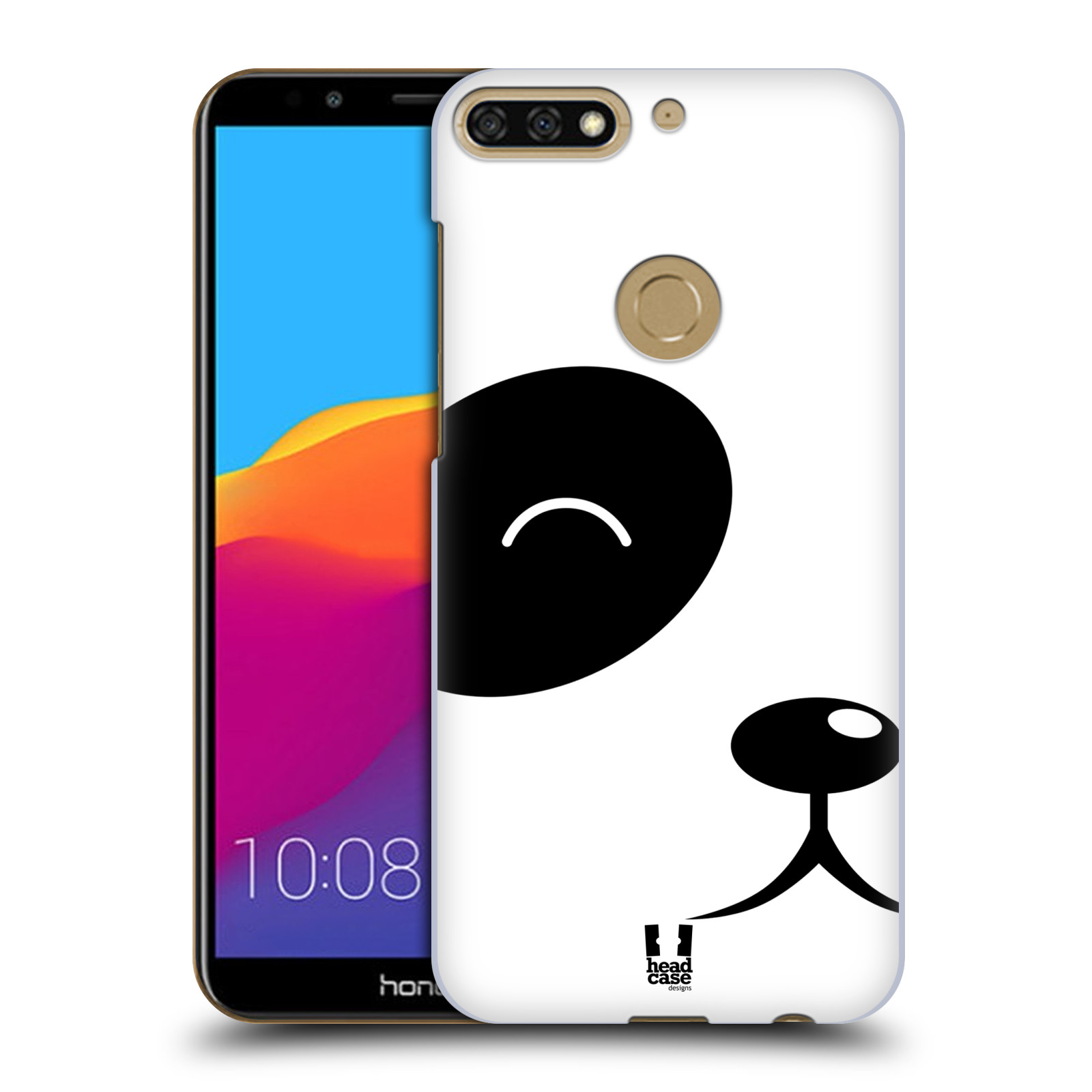 HEAD CASE plastový obal na mobil Honor 7c vzor Celá tvář zvíře kreslený portrét medvídek panda