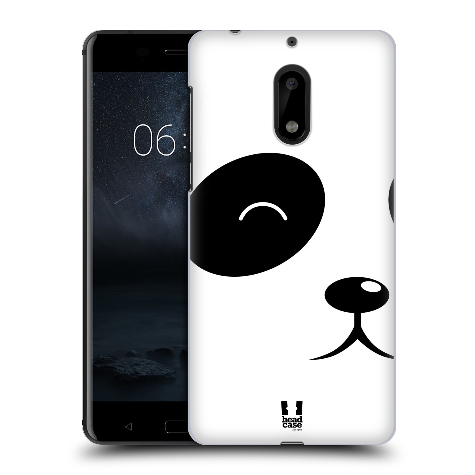 HEAD CASE plastový obal na mobil Nokia 6 vzor Celá tvář zvíře kreslený portrét medvídek panda