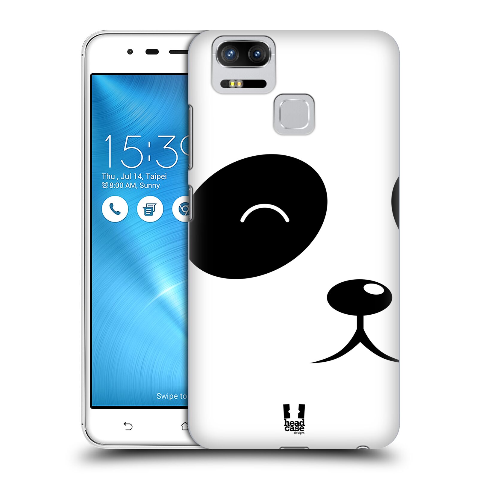 HEAD CASE plastový obal na mobil Asus Zenfone 3 Zoom ZE553KL vzor Celá tvář zvíře kreslený portrét medvídek panda