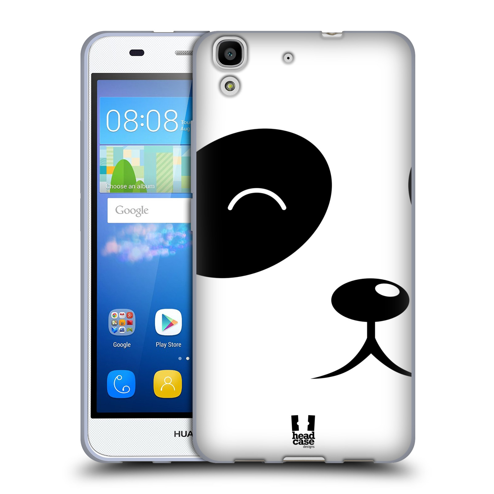 HEAD CASE silikonový obal na mobil HUAWEI Y6 vzor Celá tvář zvíře kreslený portrét medvídek panda