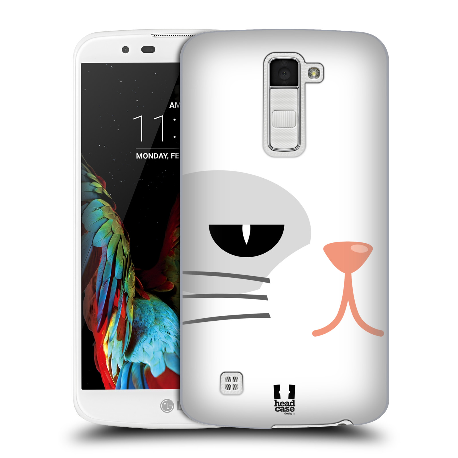 HEAD CASE plastový obal na mobil LG K10 vzor Celá tvář zvíře kreslený portrét kočička