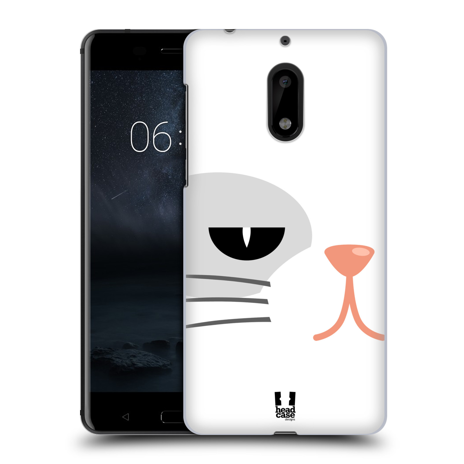HEAD CASE plastový obal na mobil Nokia 6 vzor Celá tvář zvíře kreslený portrét kočička