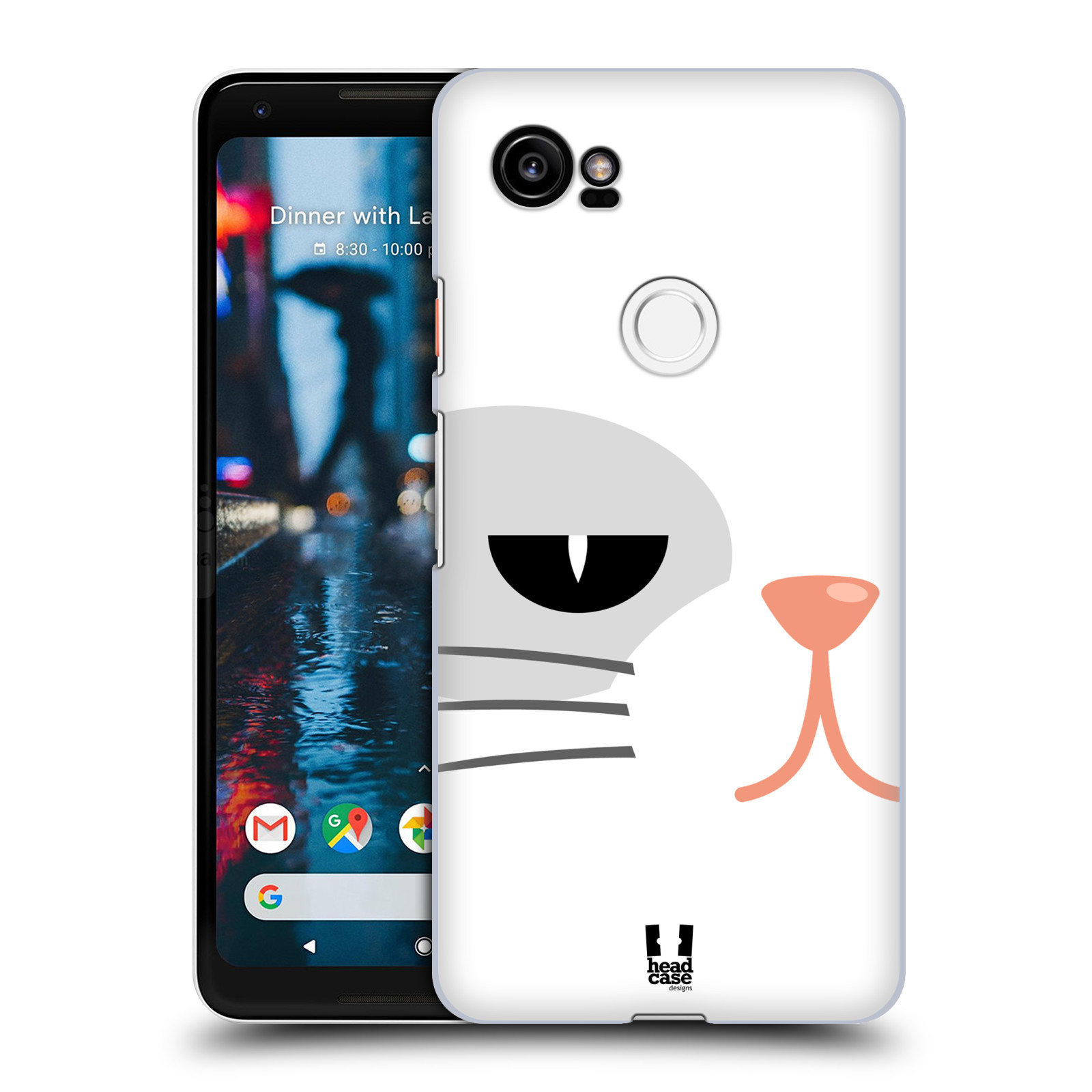 HEAD CASE plastový obal na mobil Google Pixel 2 XL vzor Celá tvář zvíře kreslený portrét kočička