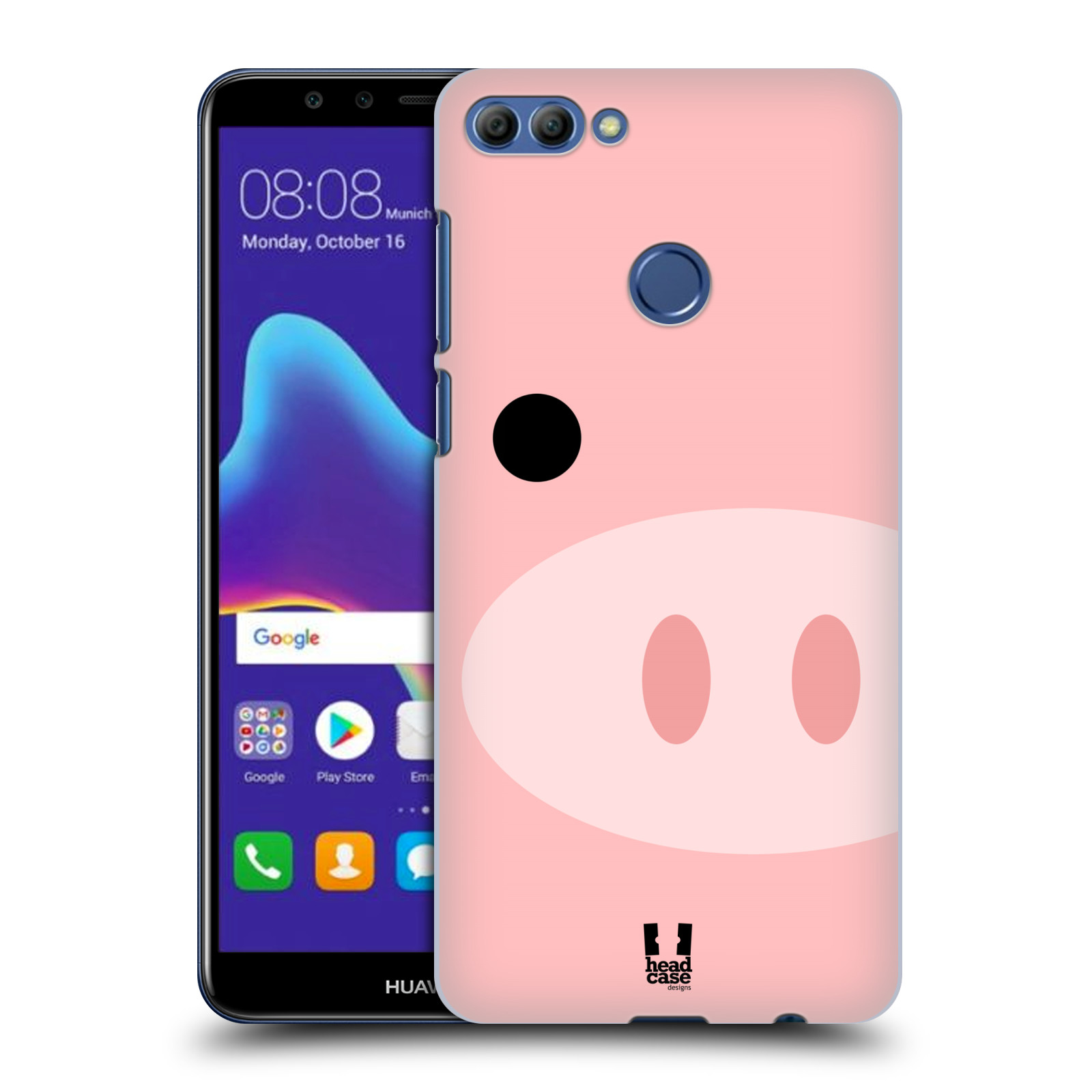 HEAD CASE plastový obal na mobil Huawei Y9 2018 vzor Celá tvář zvíře kreslený portrét prasátko