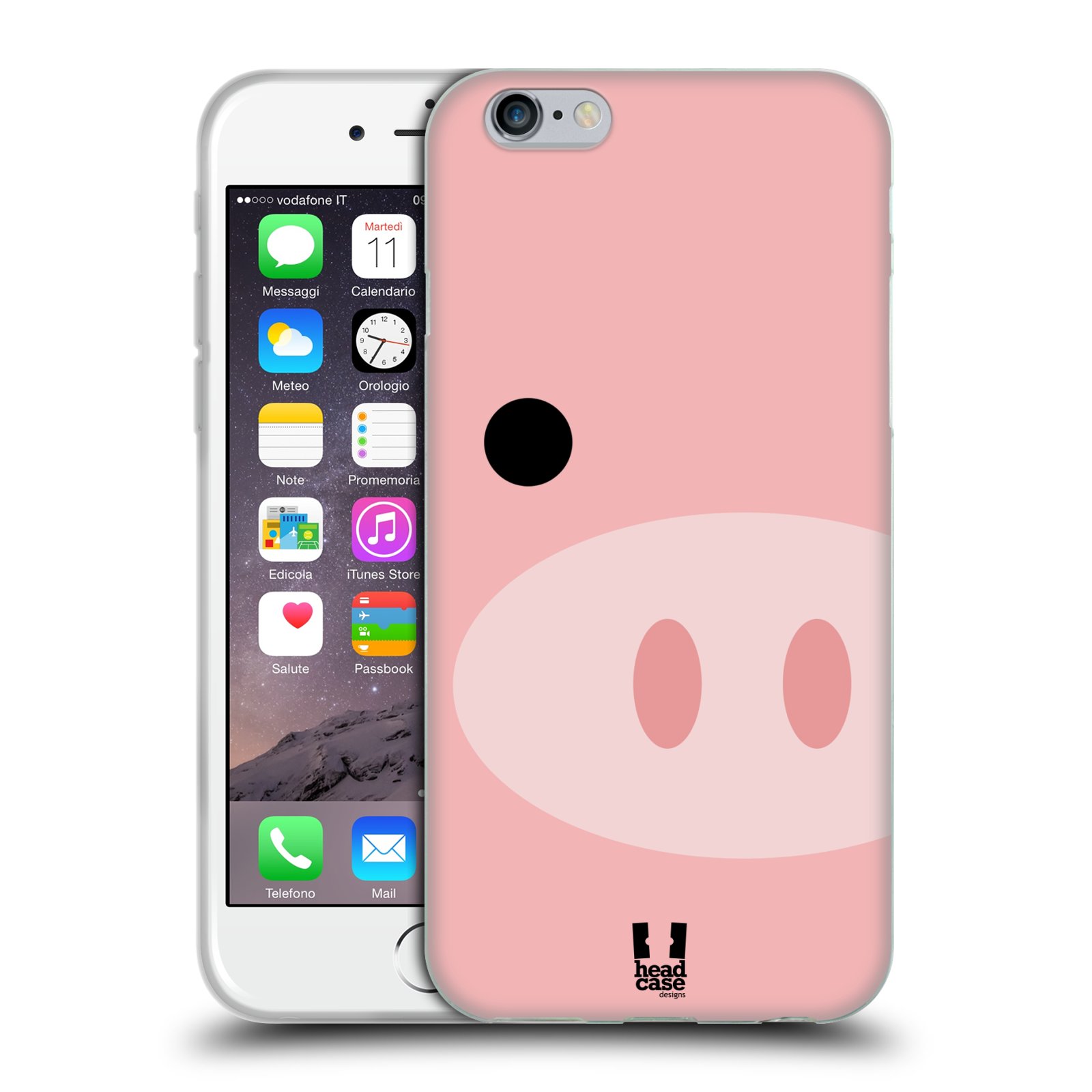 HEAD CASE silikonový obal na mobil Apple Iphone 6/6S vzor Celá tvář zvíře kreslený portrét prasátko