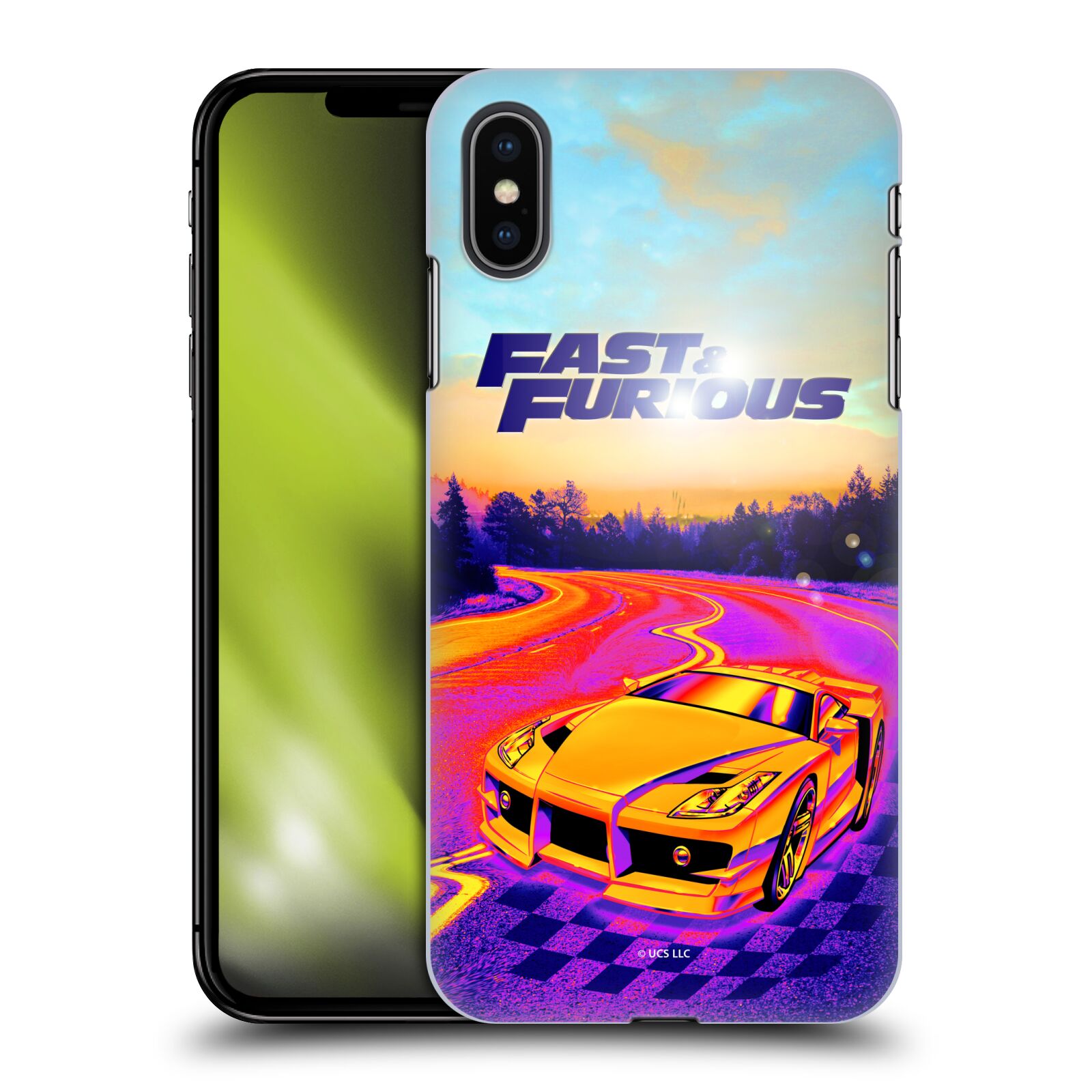 Obal na mobil Apple Iphone XS MAX - HEAD CASE - Rychle a Zběsile - Barevné auto