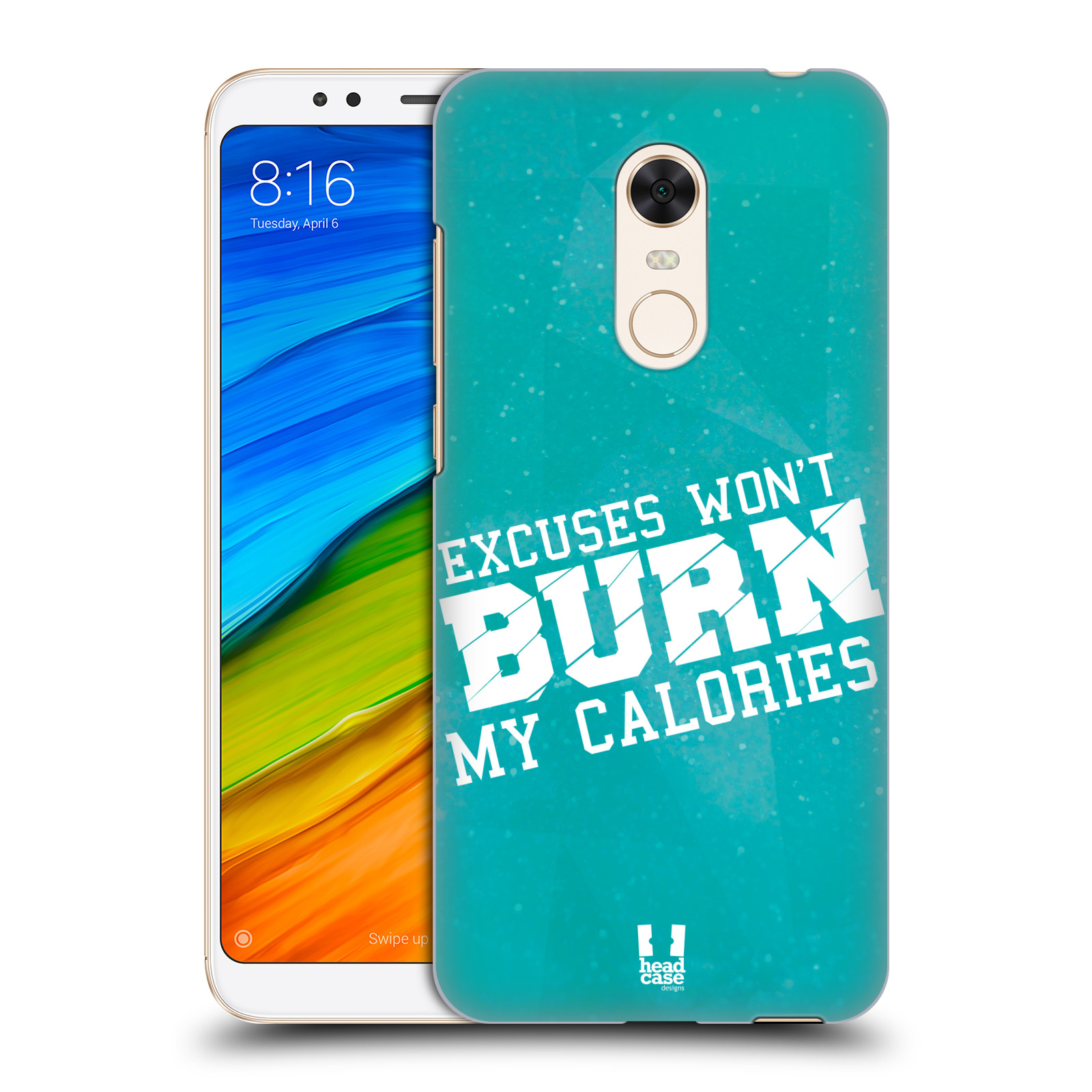 HEAD CASE plastový obal na mobil Xiaomi Redmi 5 PLUS Sportovní nápisy motivace modrá barva