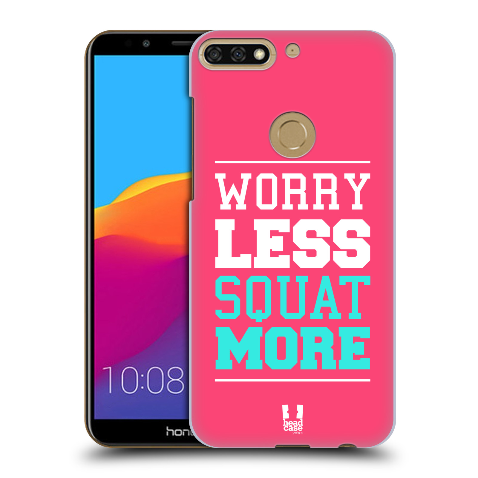 HEAD CASE plastový obal na mobil Honor 7c Sportovní nápisy růžová barva DŘEPY