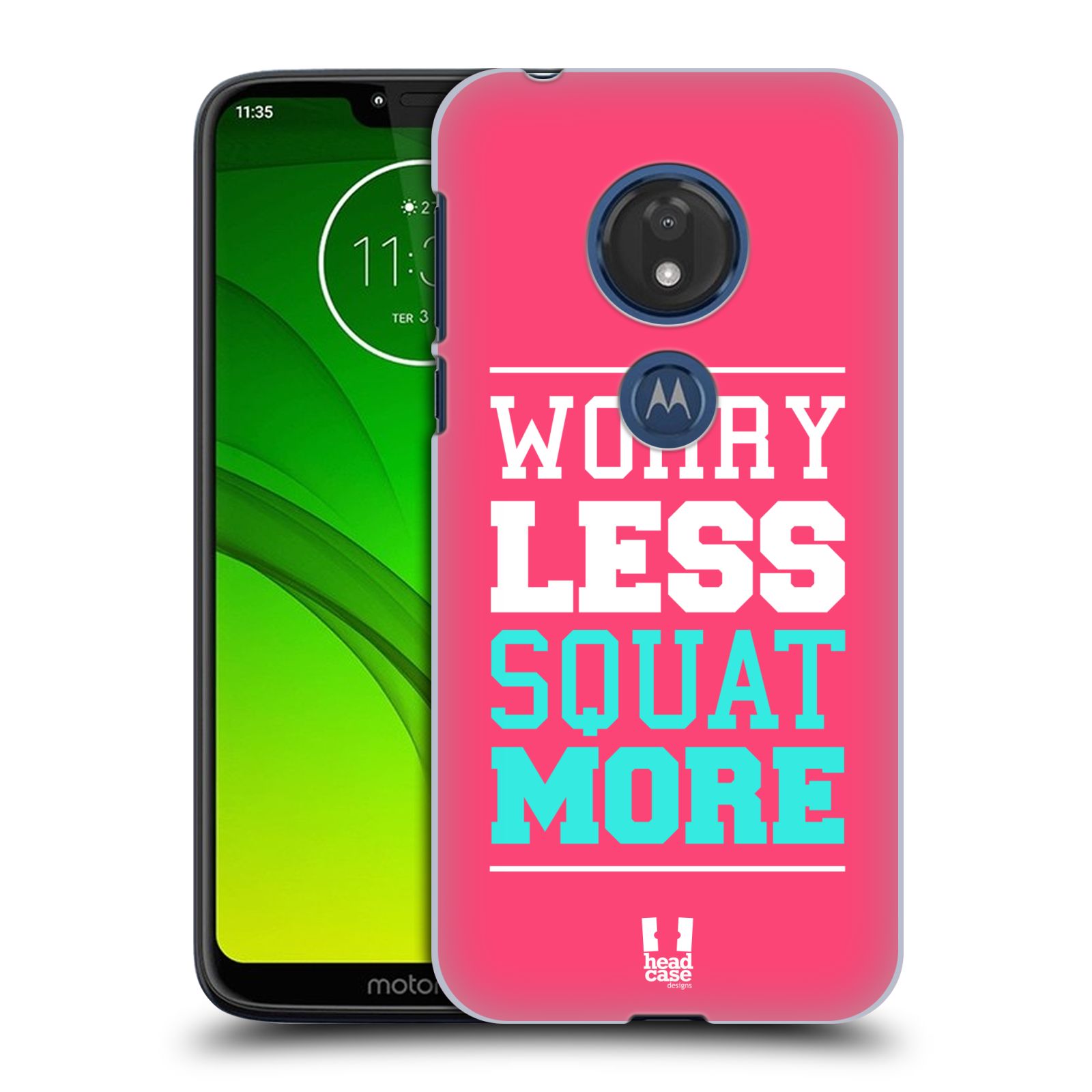 Pouzdro na mobil Motorola Moto G7 Play Sportovní nápisy růžová barva DŘEPY