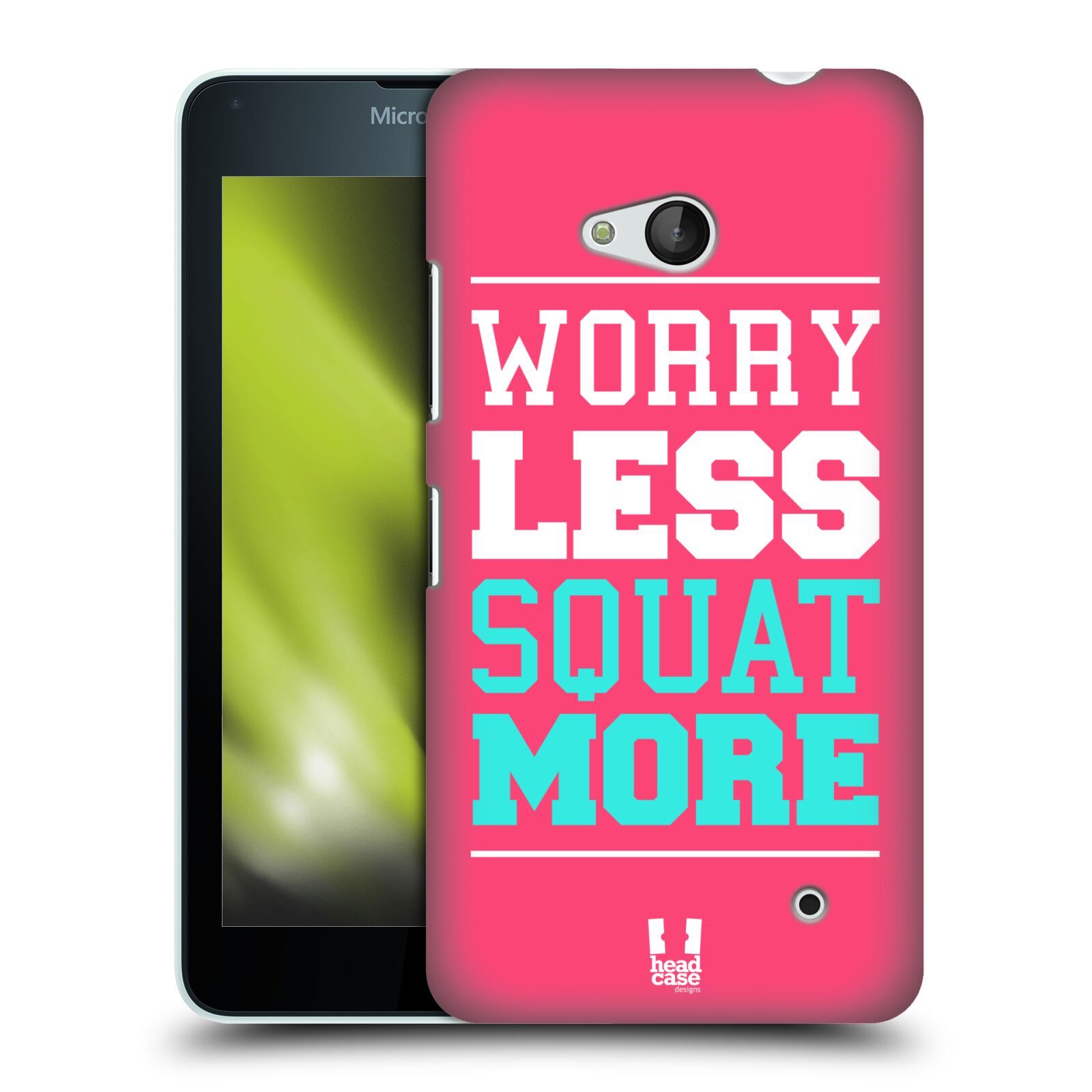 HEAD CASE plastový obal na mobil Nokia Lumia 640 Sportovní nápisy růžová barva DŘEPY