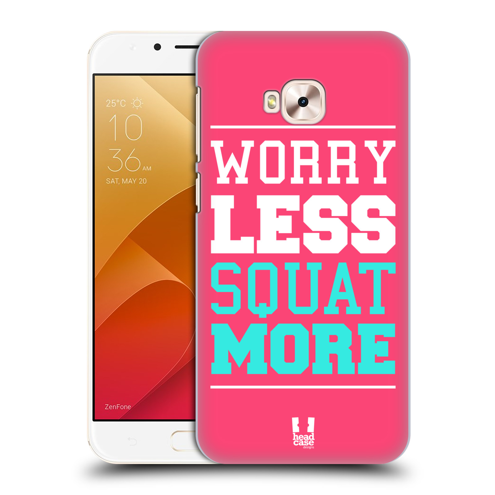 HEAD CASE plastový obal na mobil Asus Zenfone 4 Selfie Pro ZD552KL Sportovní nápisy růžová barva DŘEPY