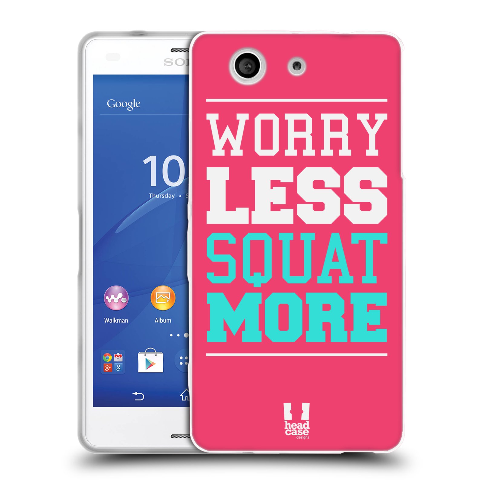 HEAD CASE silikonový obal na mobil Sony Xperia Z3 COMPACT Sportovní nápisy růžová barva DŘEPY