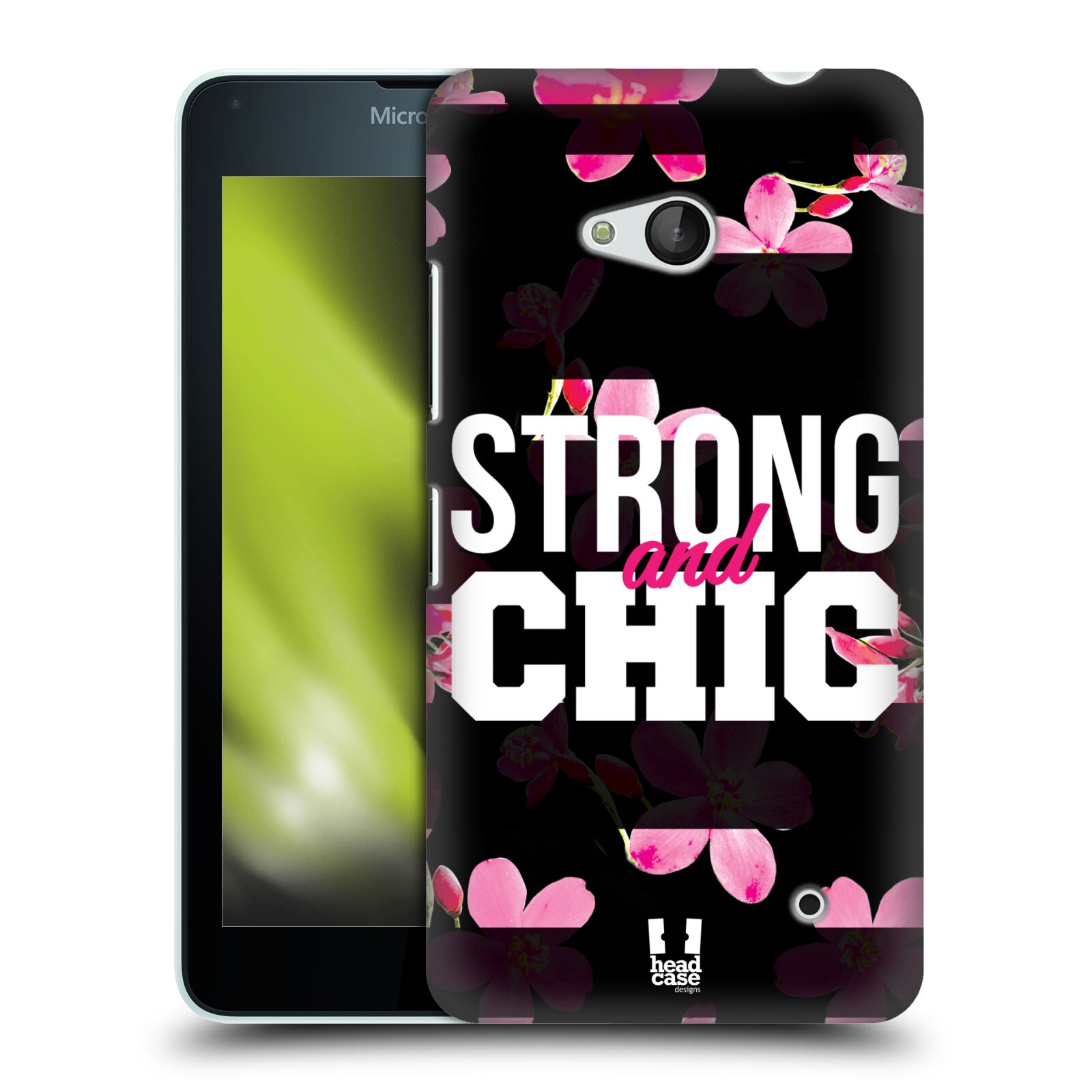 HEAD CASE plastový obal na mobil Nokia Lumia 640 Sportovní nápisy STRONG and CHIC