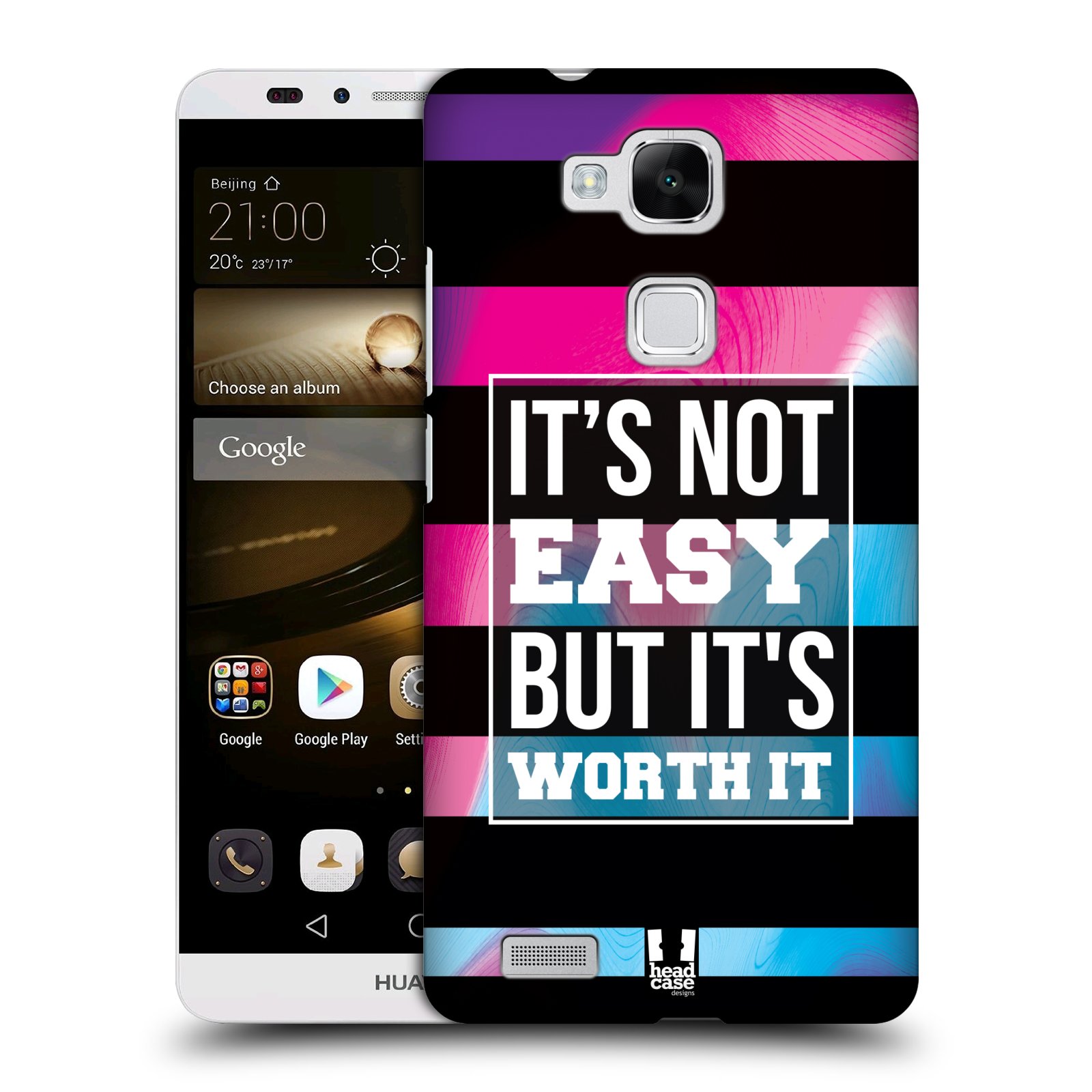 HEAD CASE plastový obal na mobil Huawei Mate 7 Sportovní nápisy Motivační nadpis BOJ