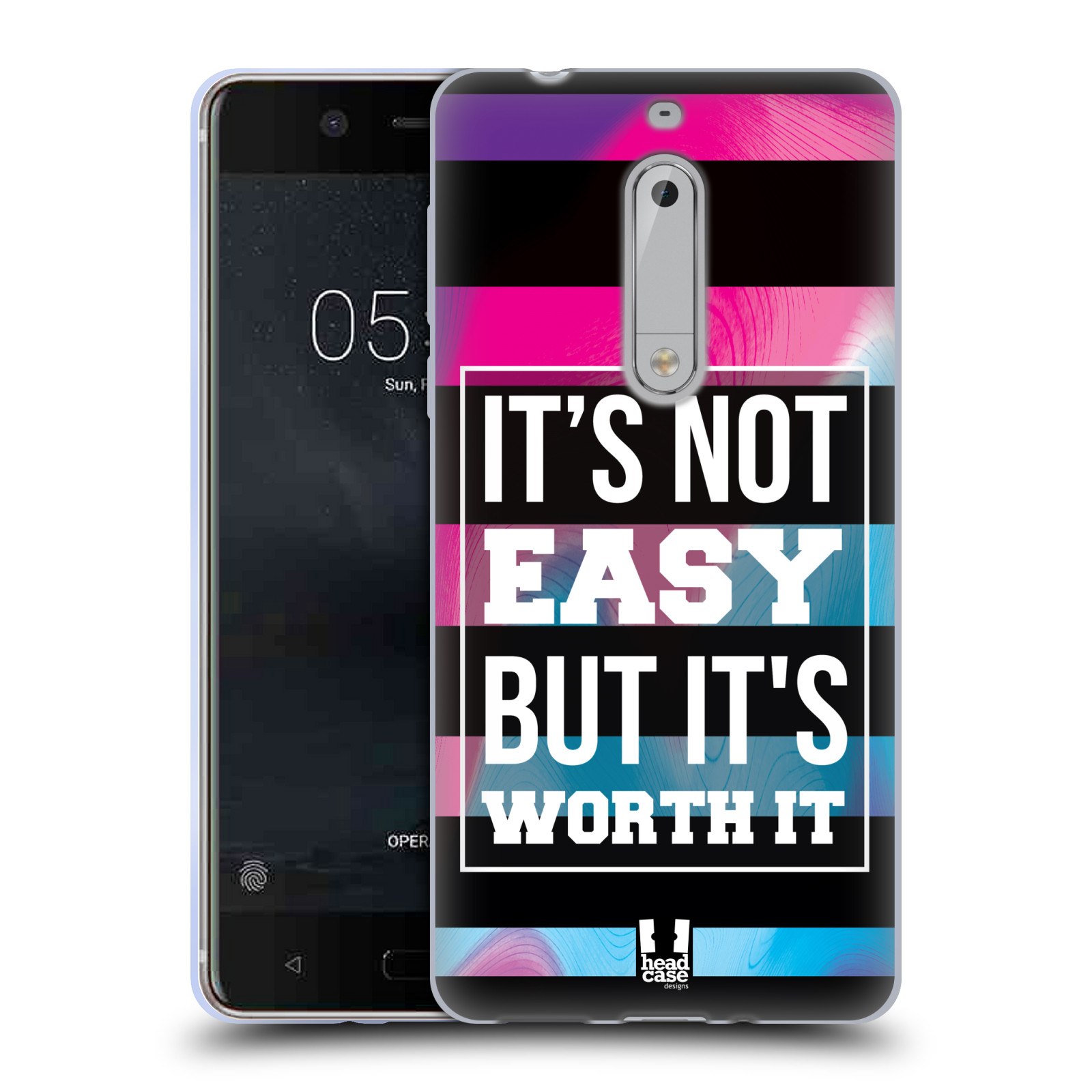 HEAD CASE silikonový obal na mobil Nokia 5 Sportovní nápisy Motivační nadpis BOJ