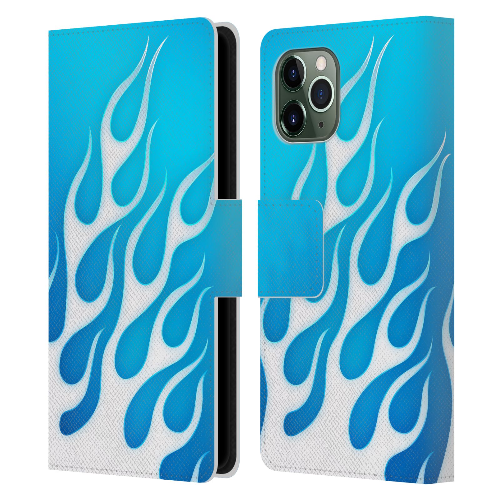 Pouzdro na mobil Apple Iphone 11 PRO barevné ohnivé plameny mrazivě modrá
