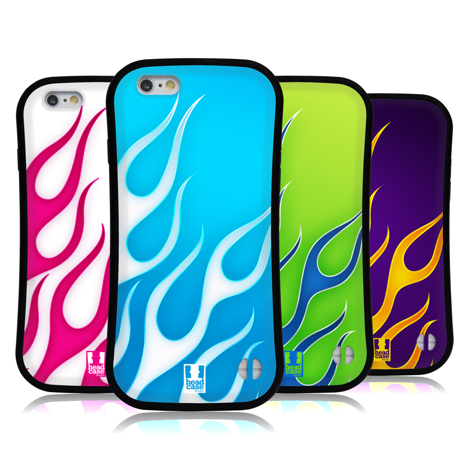 HEAD CASE DESIGNS FLAME DECALS HYBRID CASE FOR APPLE & SAMSUNG PHONES